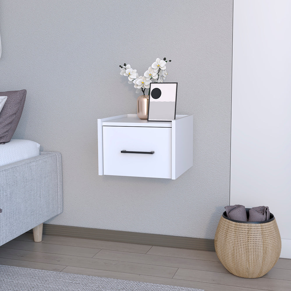 Floating Nightstand White - Calion-American Furniture Outlet