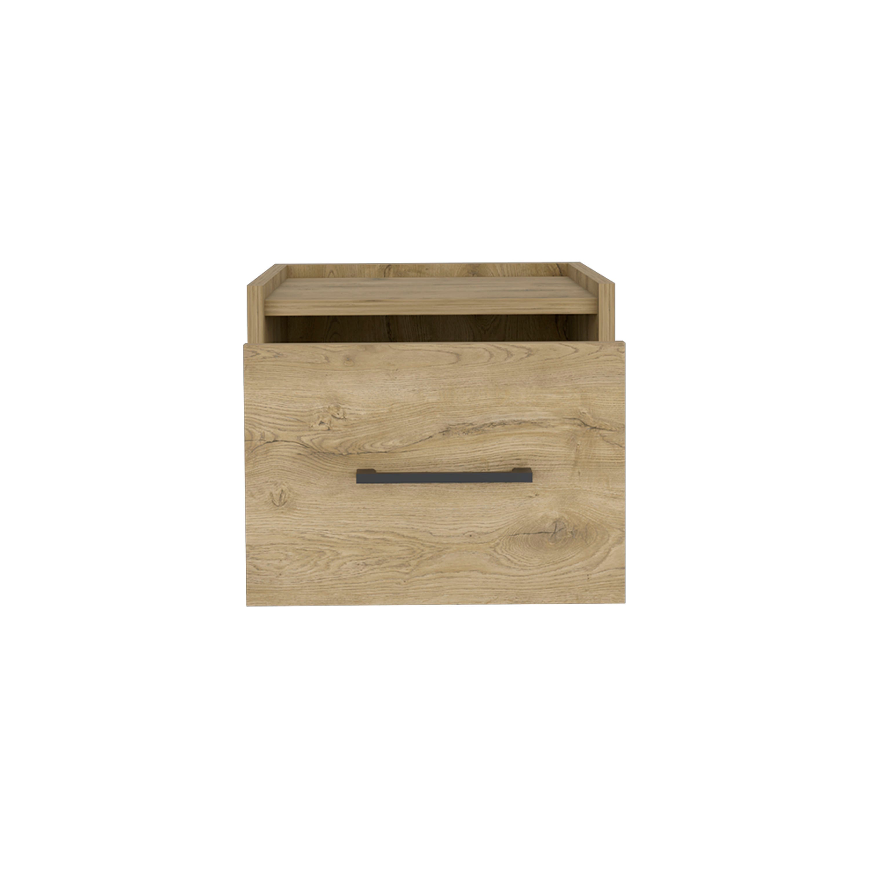 Floating Nightstand w/ Drawer, Macadamia-American Furniture Outlet