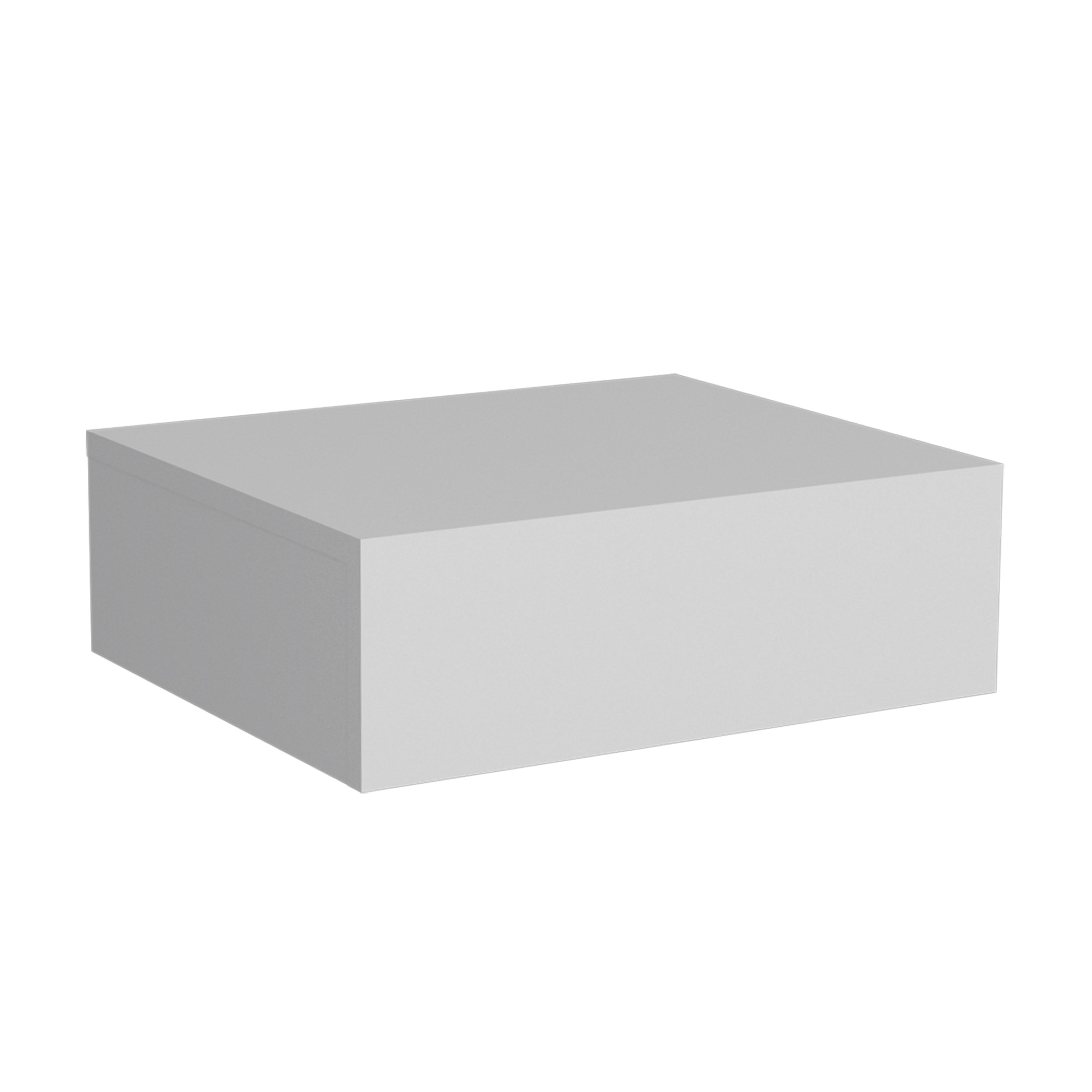 Floating Nightstand w/ Drawer - White-American Furniture Outlet