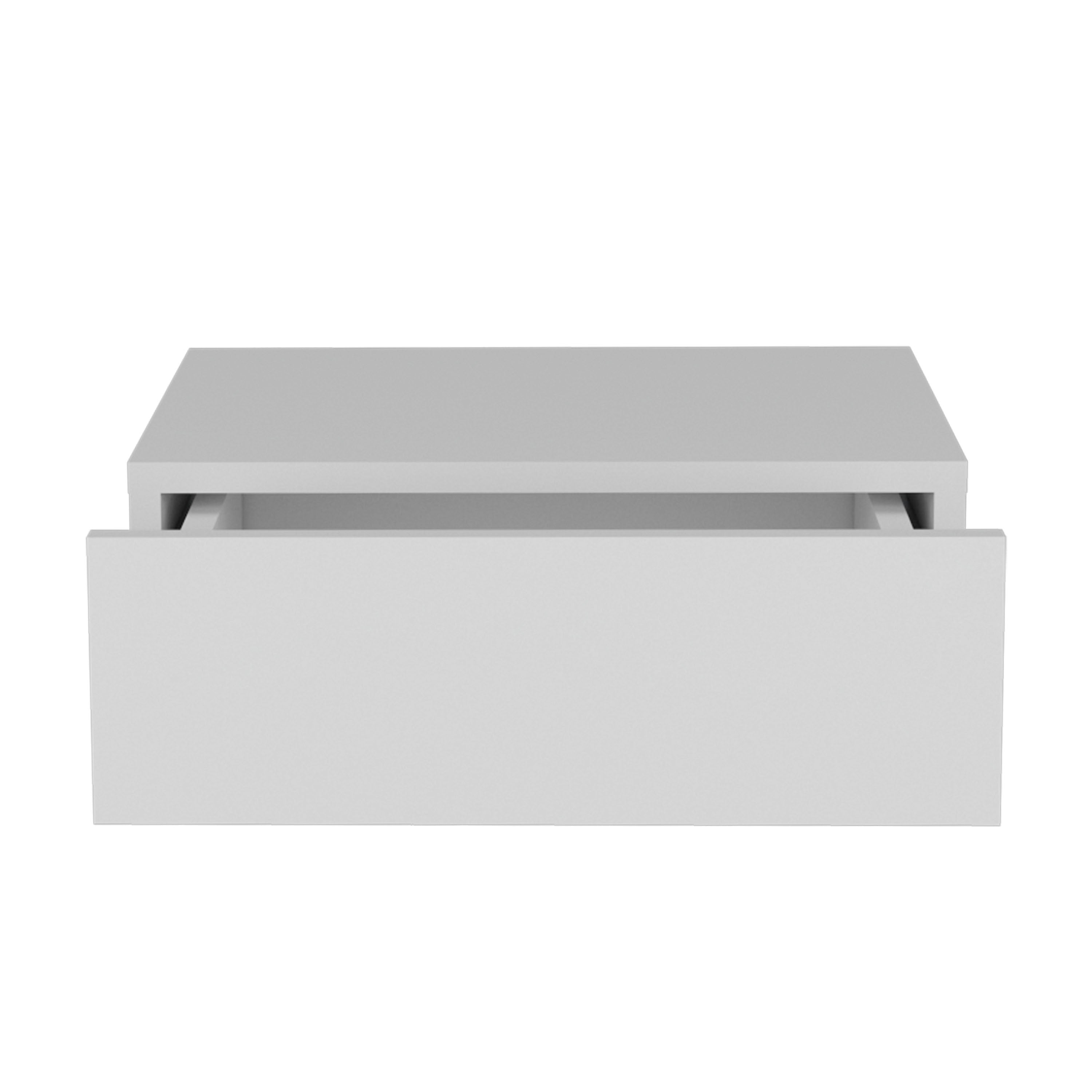 Floating Nightstand w/ Drawer - White-American Furniture Outlet