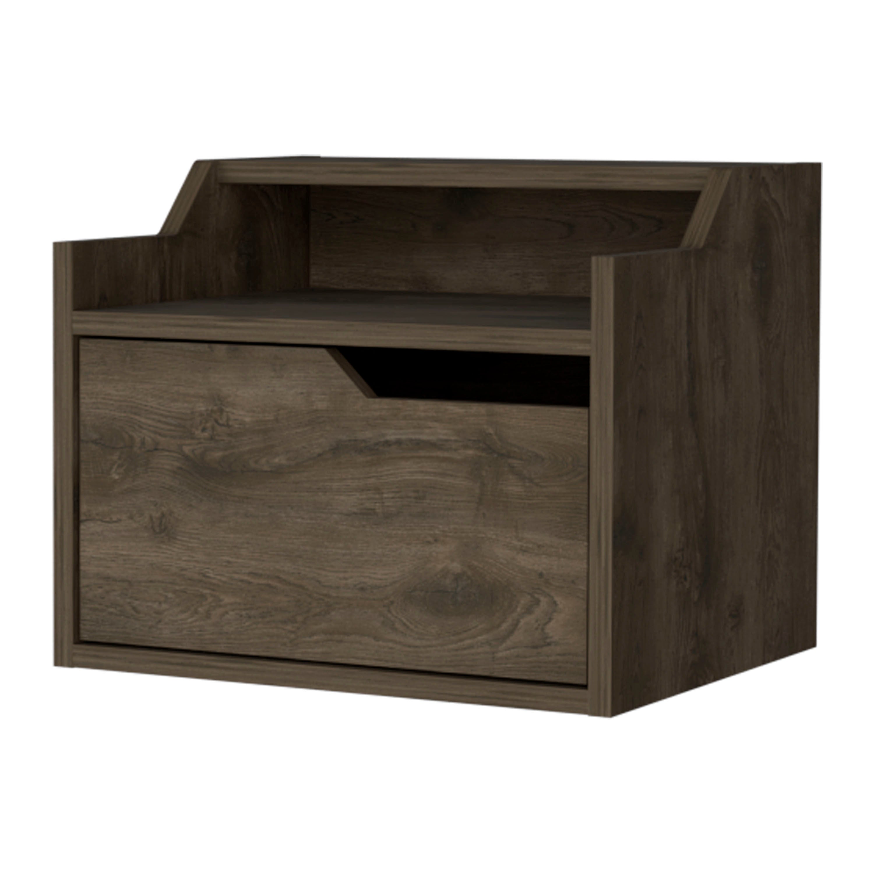 Florence Floating Nightstand w/ Drawer & Shelf-American Furniture Outlet