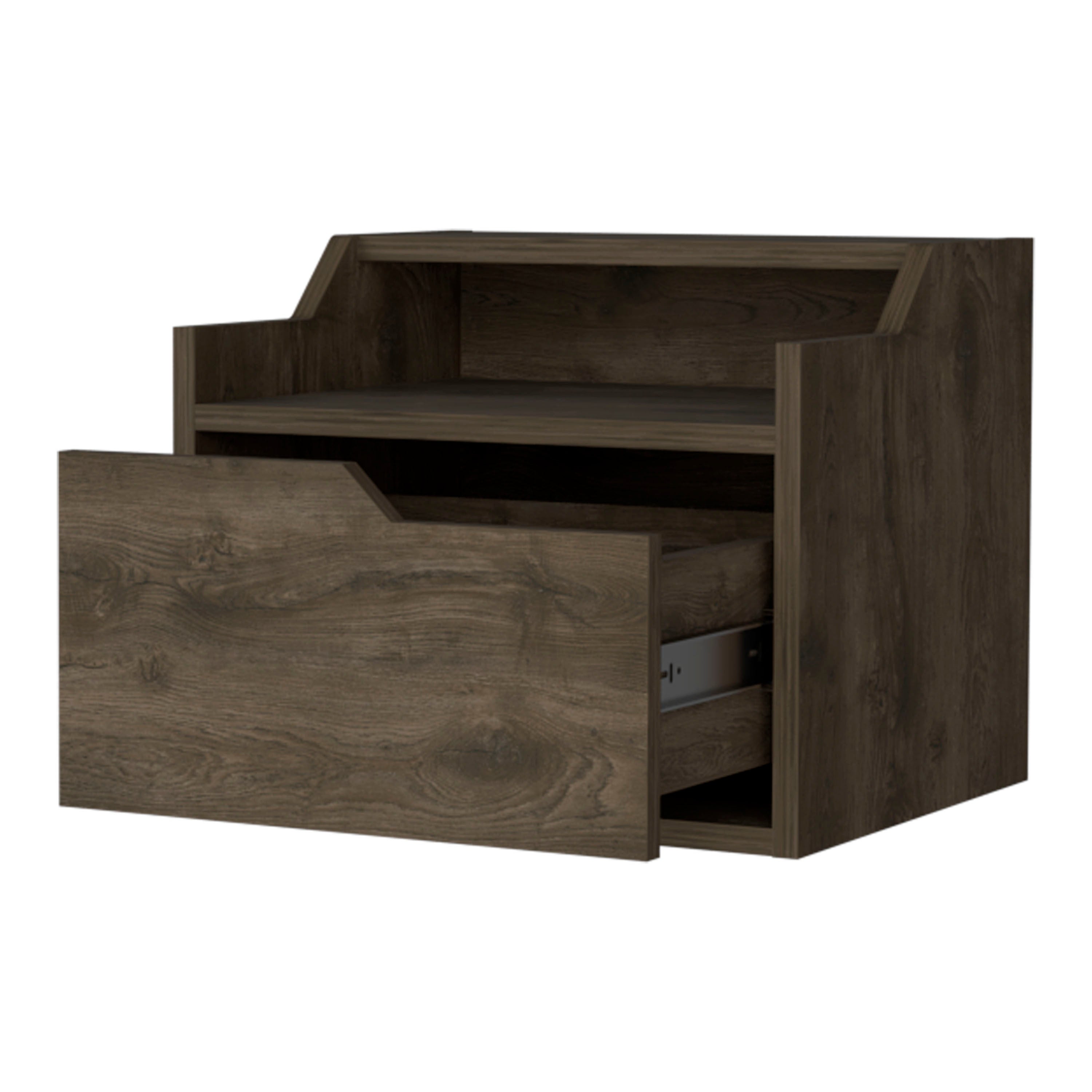 Florence Floating Nightstand w/ Drawer & Shelf-American Furniture Outlet