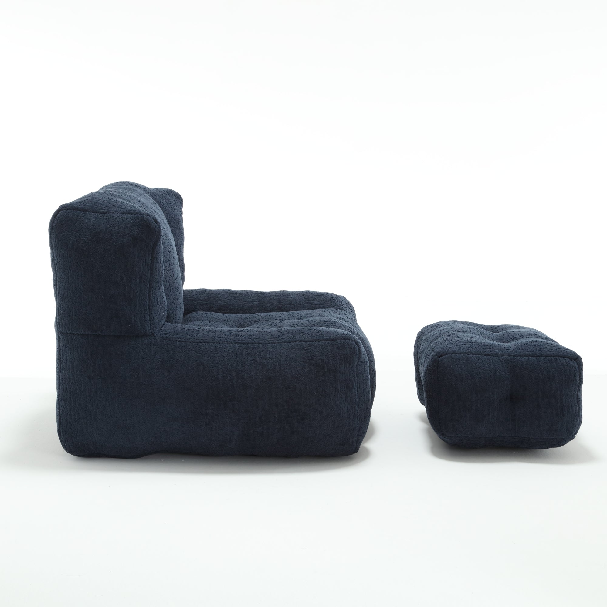 Fluffy Bean Bag Chair with Ottoman-American Furniture Outlet