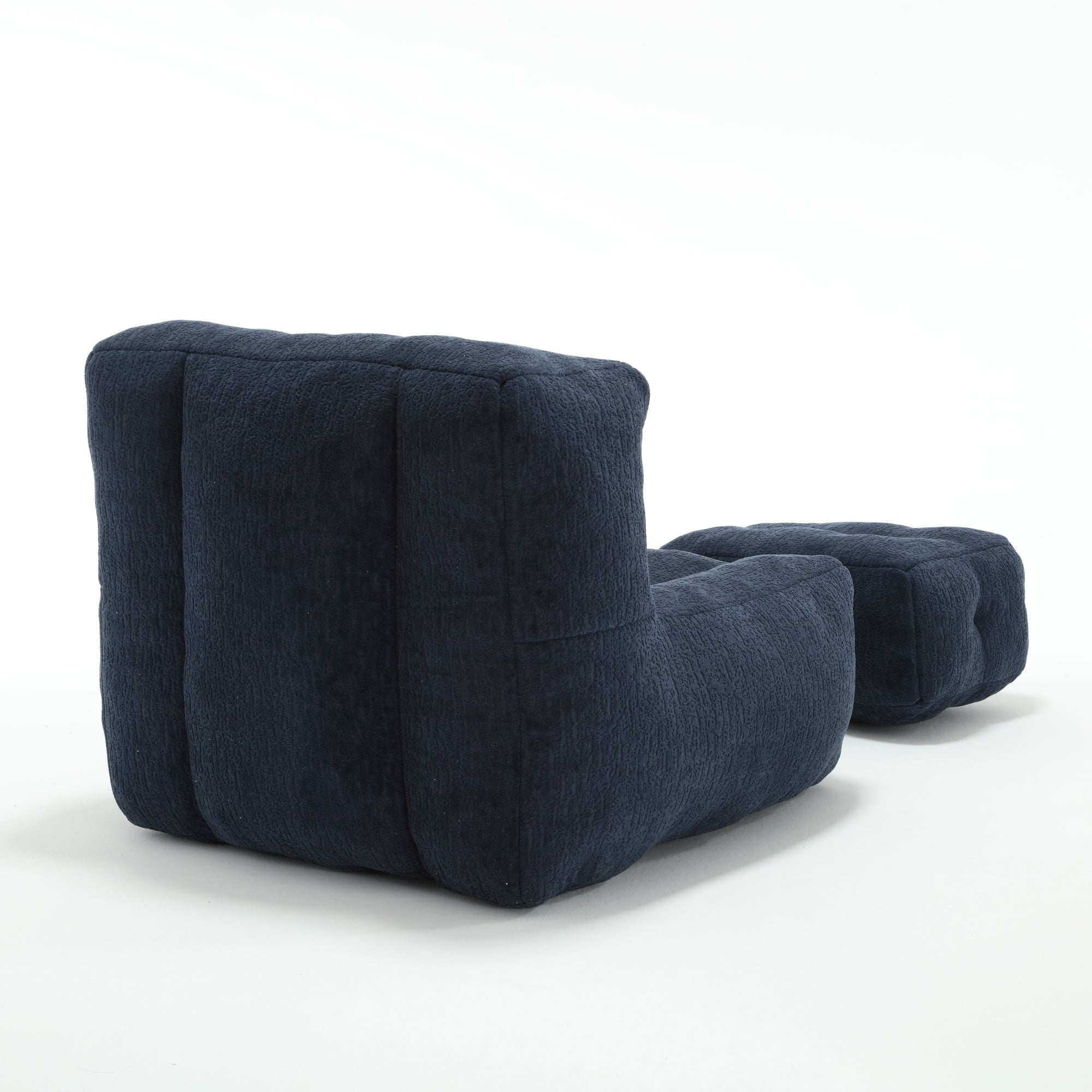 Fluffy Bean Bag Chair with Ottoman-American Furniture Outlet