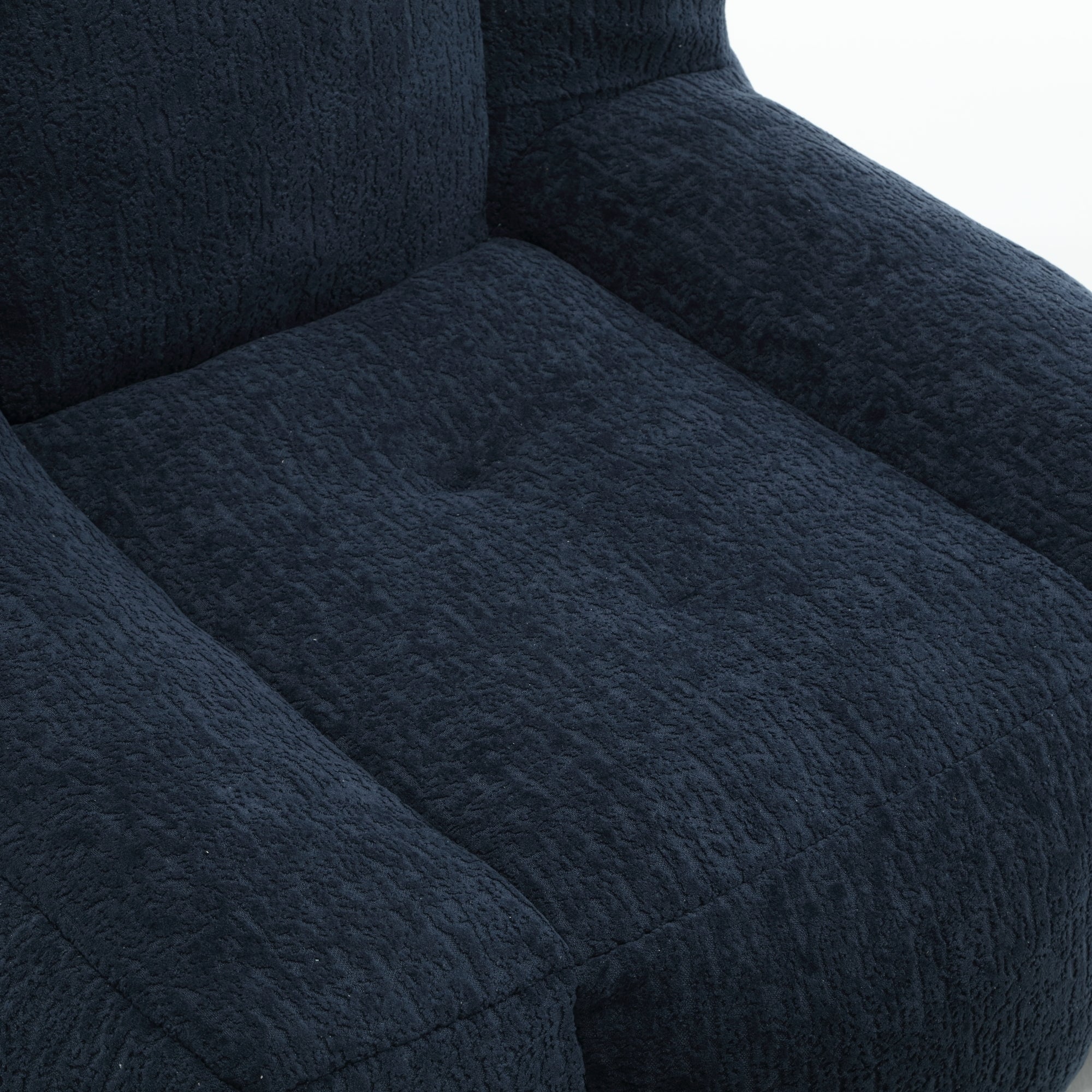 Fluffy Bean Bag Chair with Ottoman-American Furniture Outlet