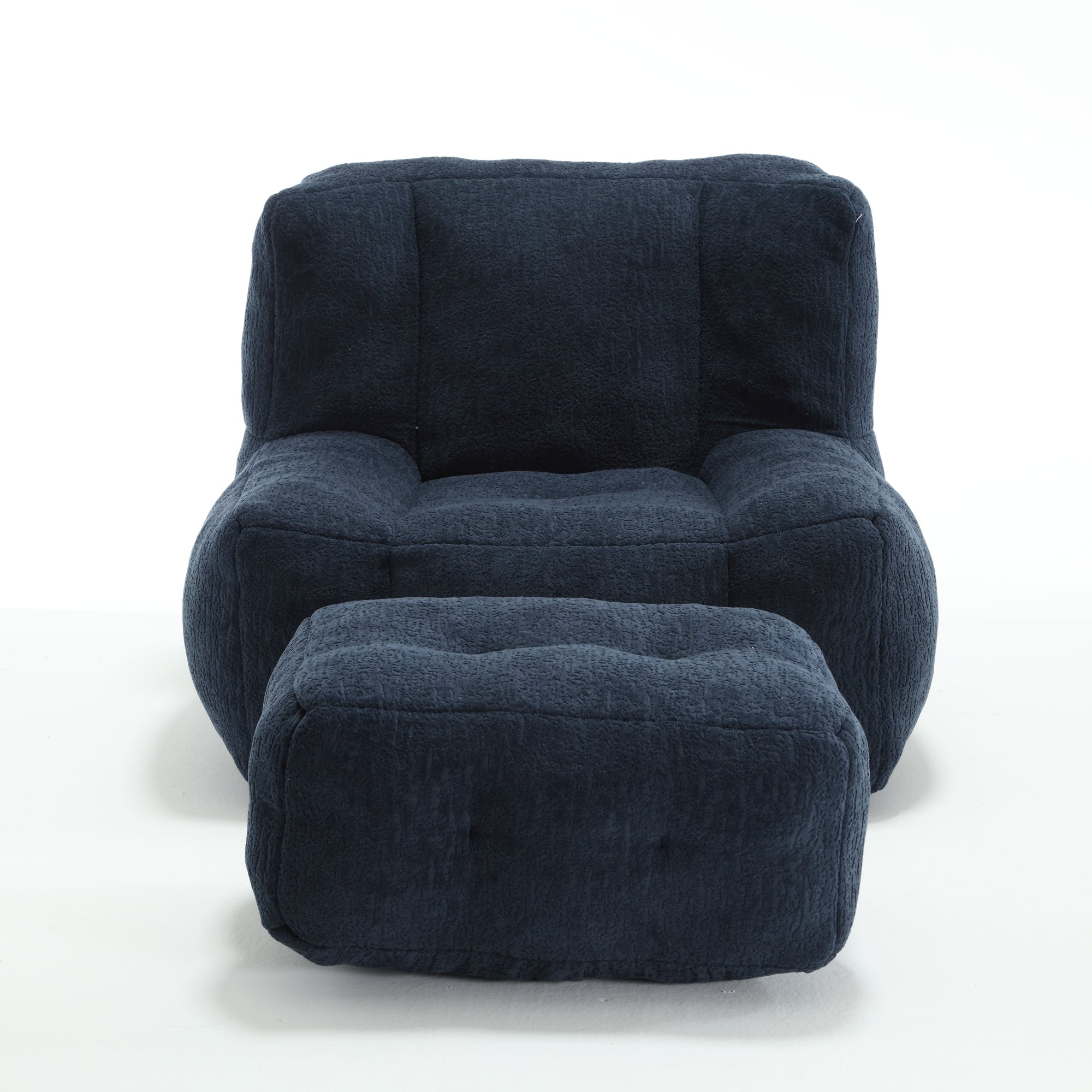 Fluffy Bean Bag Chair with Ottoman-American Furniture Outlet