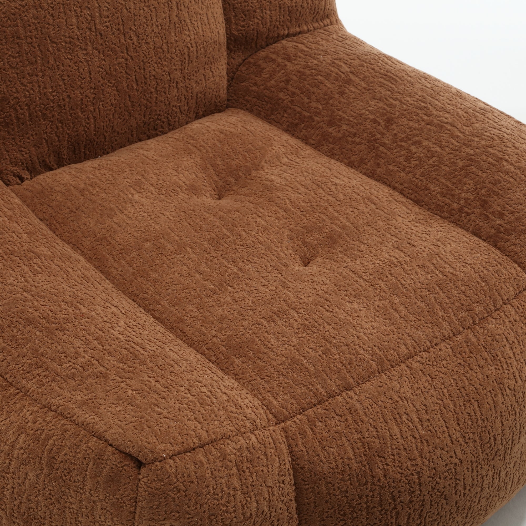 Fluffy Bean Bag Chair with Ottoman | Lazy Sofa-American Furniture Outlet