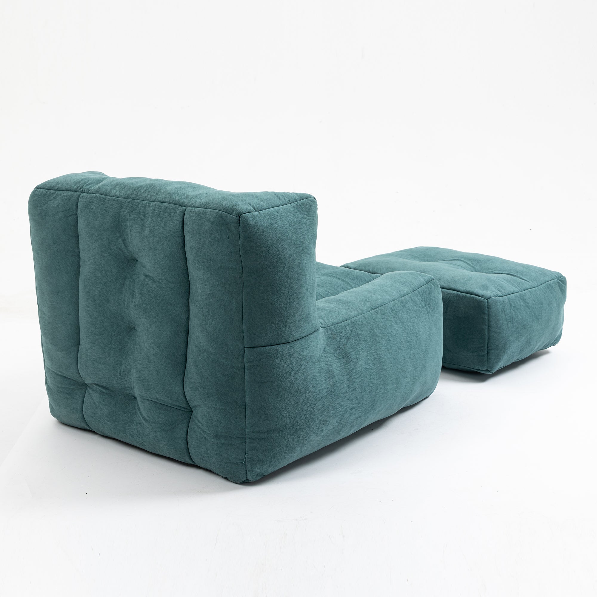 Fluffy Bean Bag Chair with Ottoman | Soft & Comfy-American Furniture Outlet