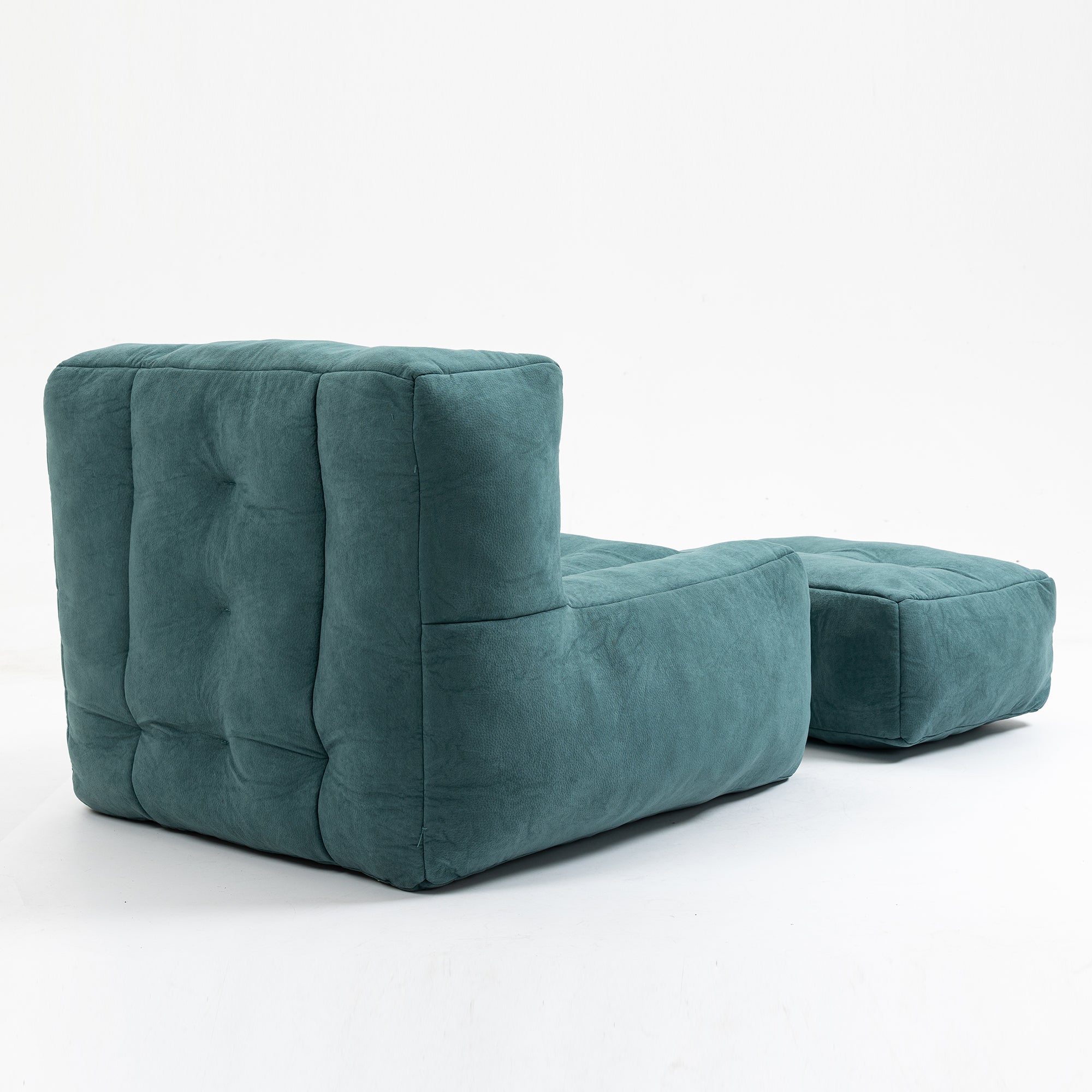 Fluffy Bean Bag Chair with Ottoman | Soft & Comfy-American Furniture Outlet