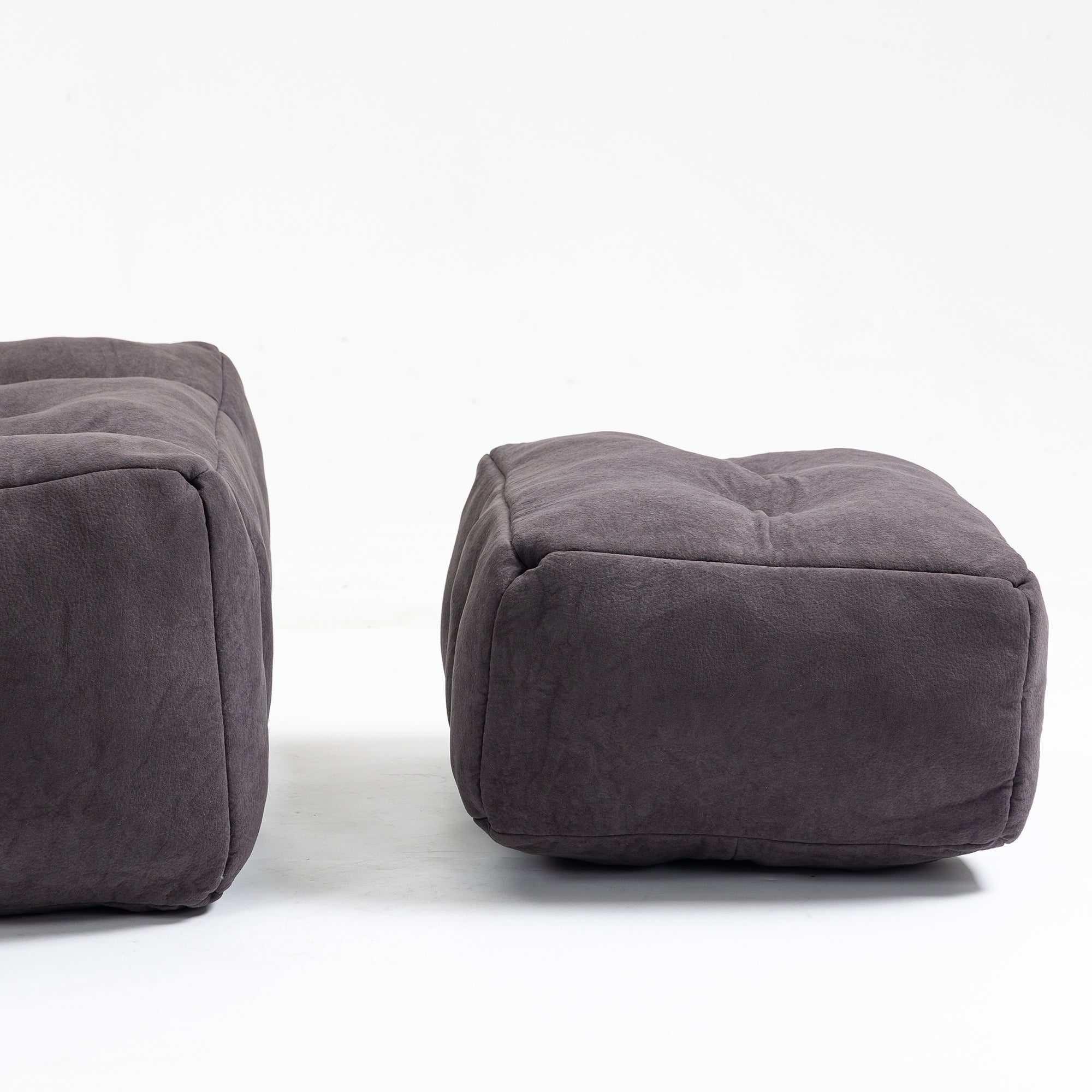 Fluffy Bean Bag Chair with Ottoman | Soft & Comfy-American Furniture Outlet