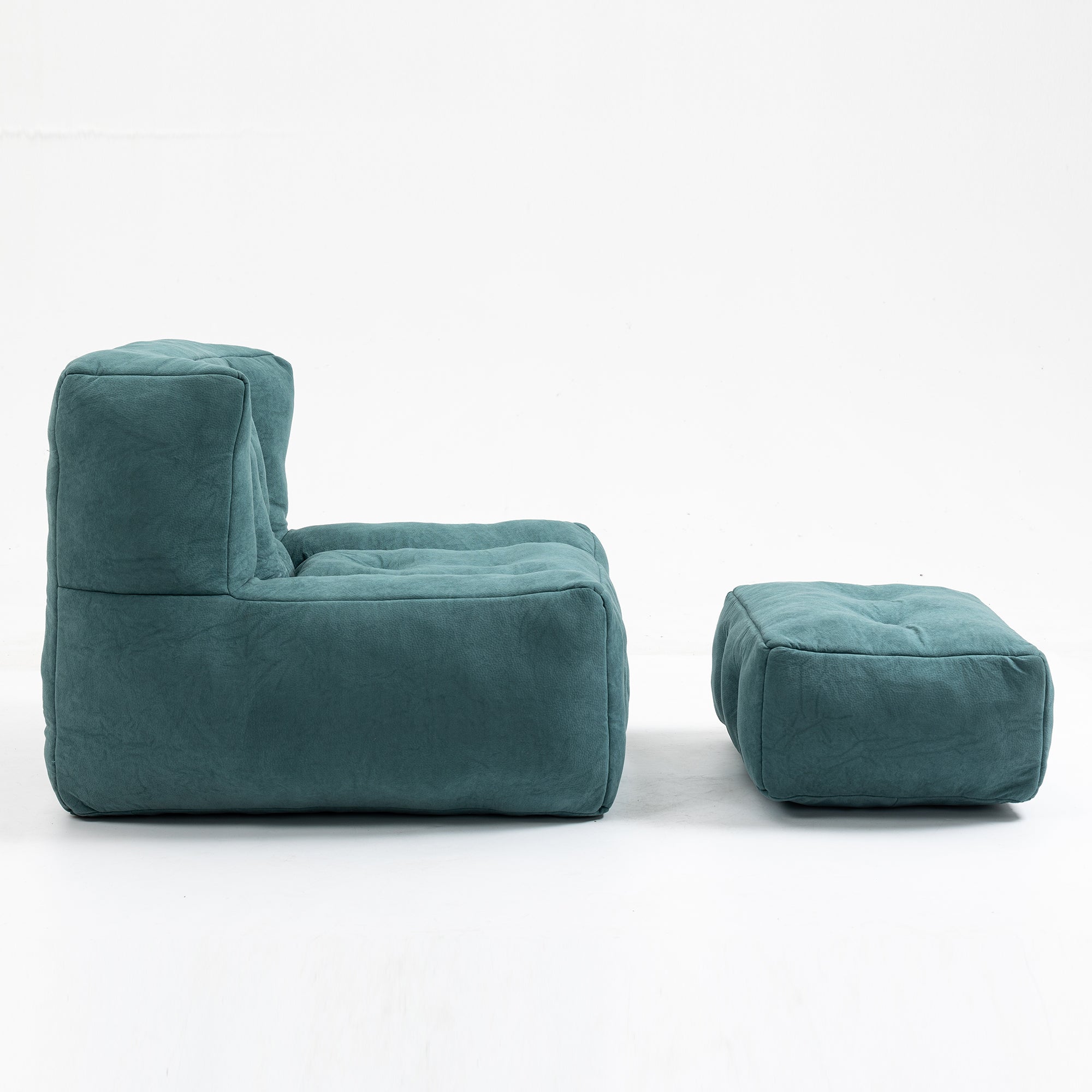 Fluffy Bean Bag Chair with Ottoman | Soft & Comfy-American Furniture Outlet