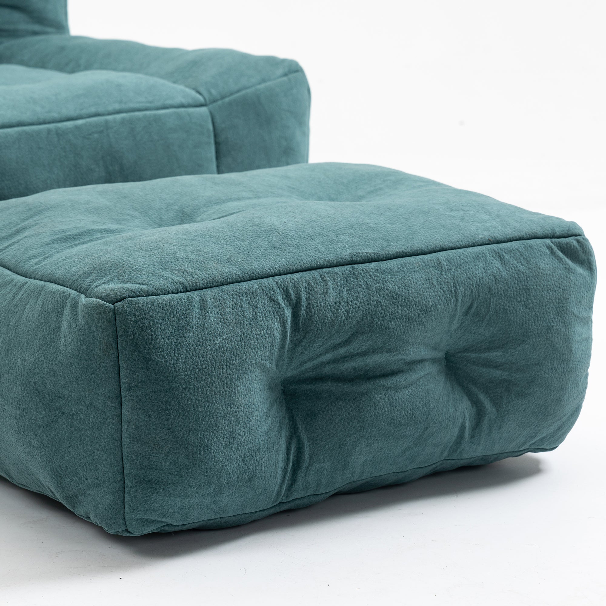 Fluffy Bean Bag Chair with Ottoman | Soft & Comfy-American Furniture Outlet