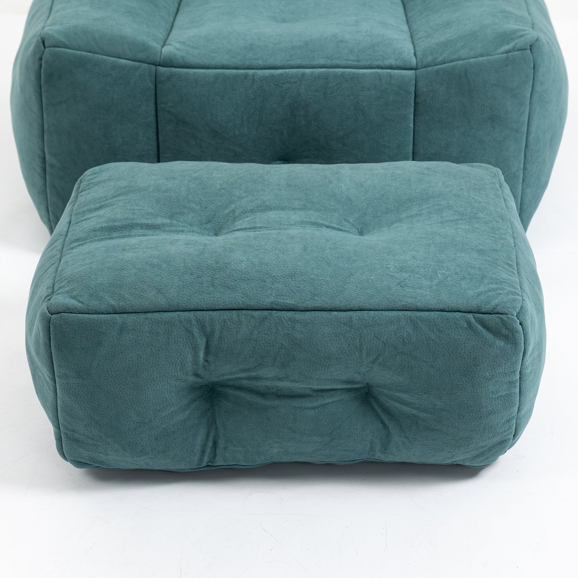 Fluffy Bean Bag Chair with Ottoman | Soft & Comfy-American Furniture Outlet