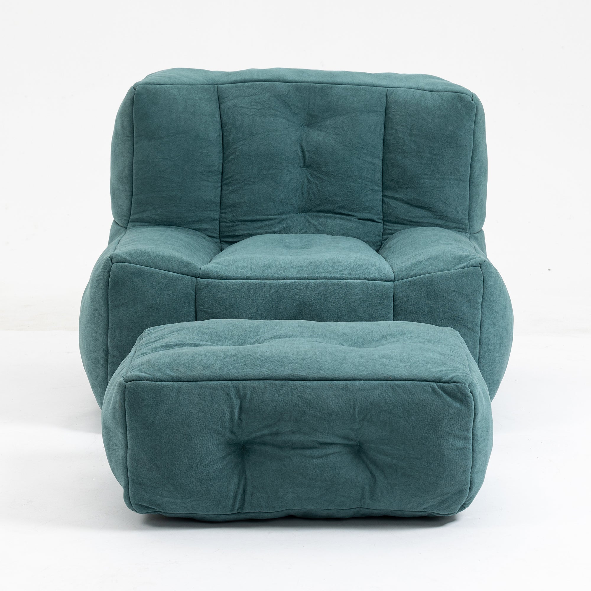 Fluffy Bean Bag Chair with Ottoman | Soft & Comfy-American Furniture Outlet