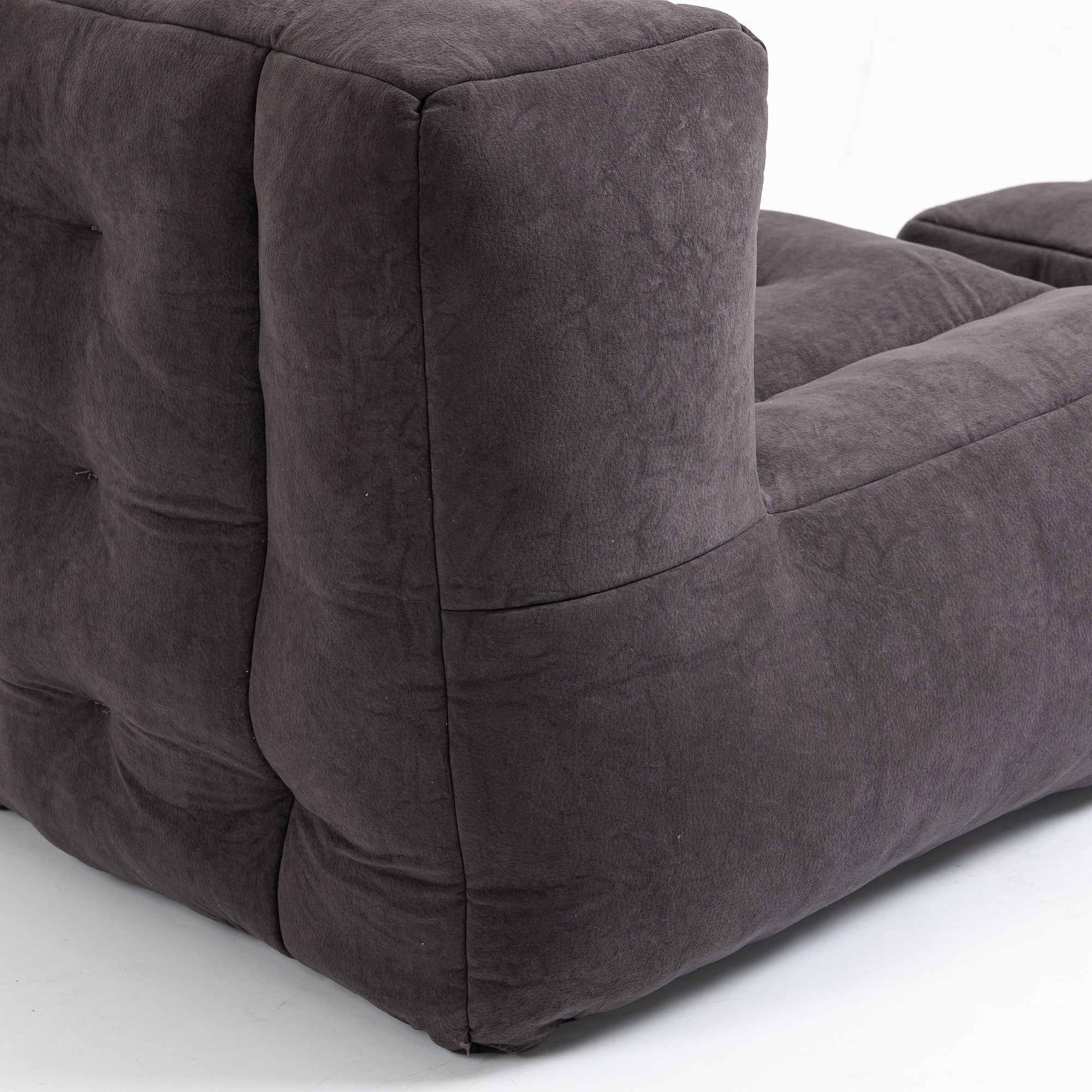 Fluffy Bean Bag Chair with Ottoman | Soft & Comfy-American Furniture Outlet