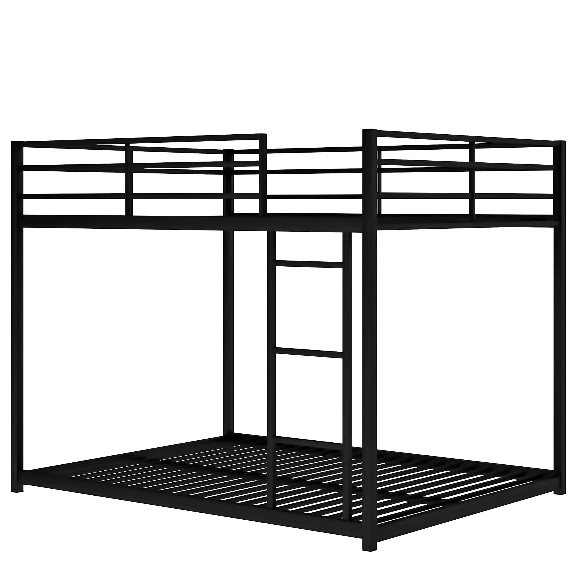 Full Over Full Metal Bunk Bed | Black-American Furniture Outlet