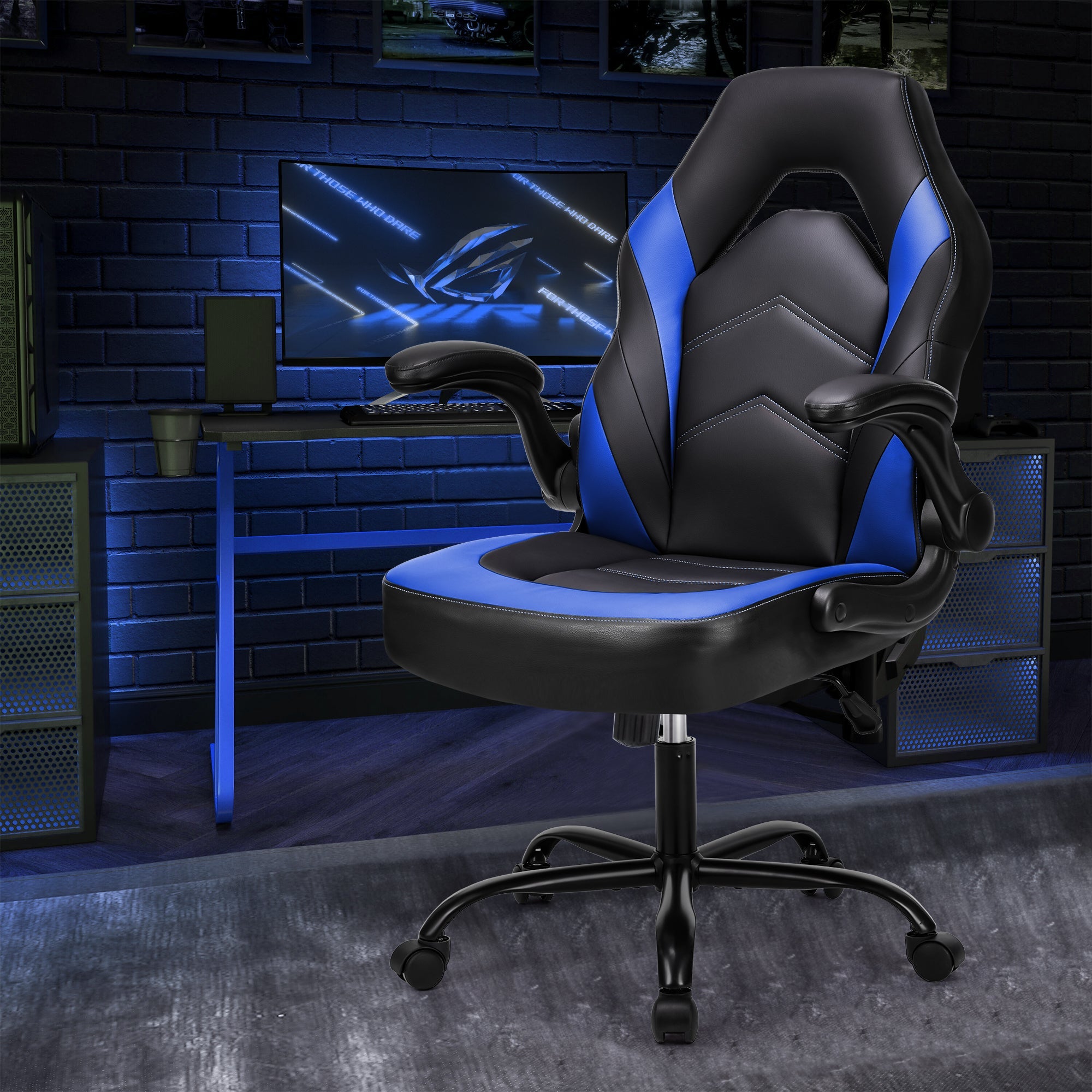 Gaming Chair Ergonomic Office Desk Chair PU Leather-American Furniture Outlet