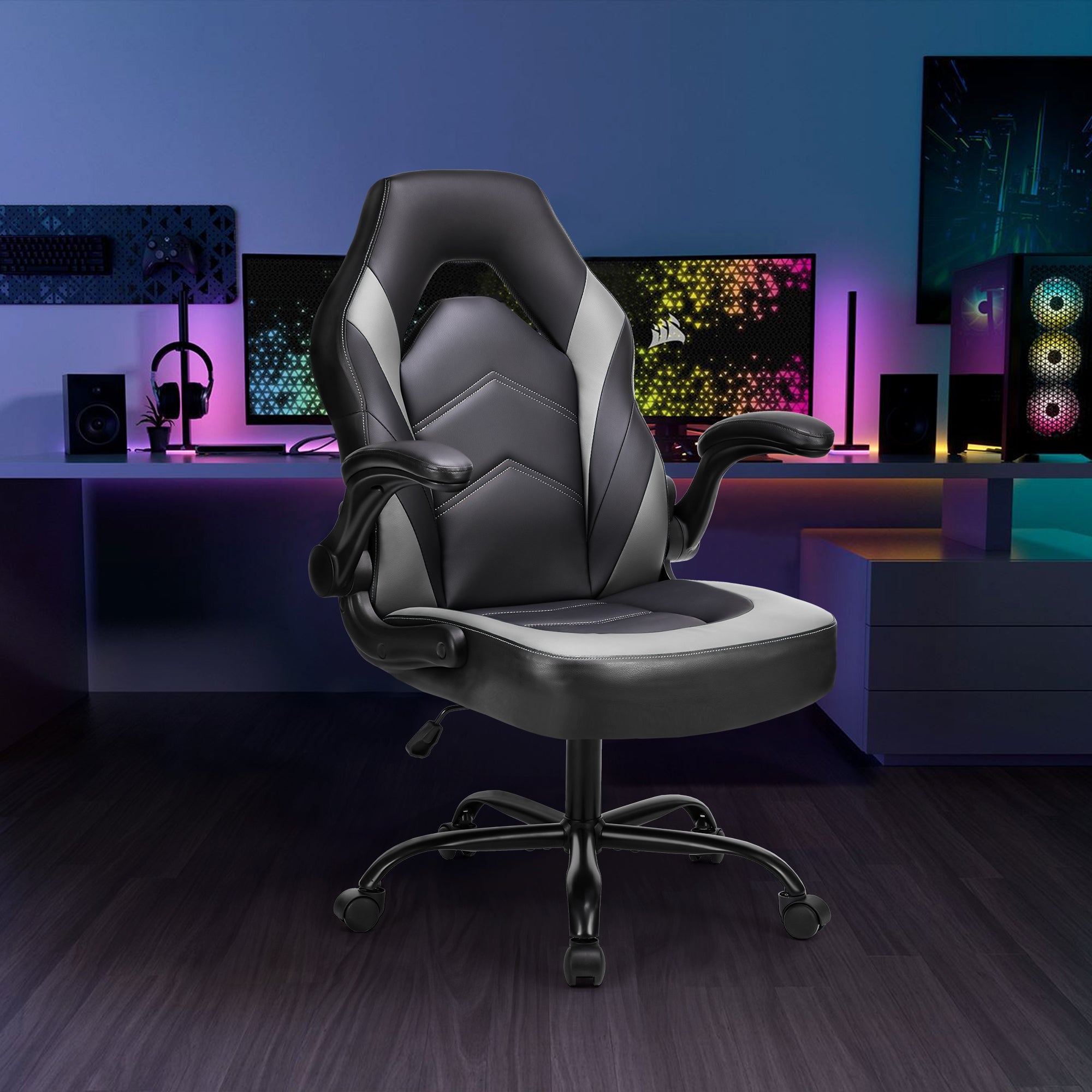 Gaming Chair - Ergonomic PU Leather Computer Chair-American Furniture Outlet