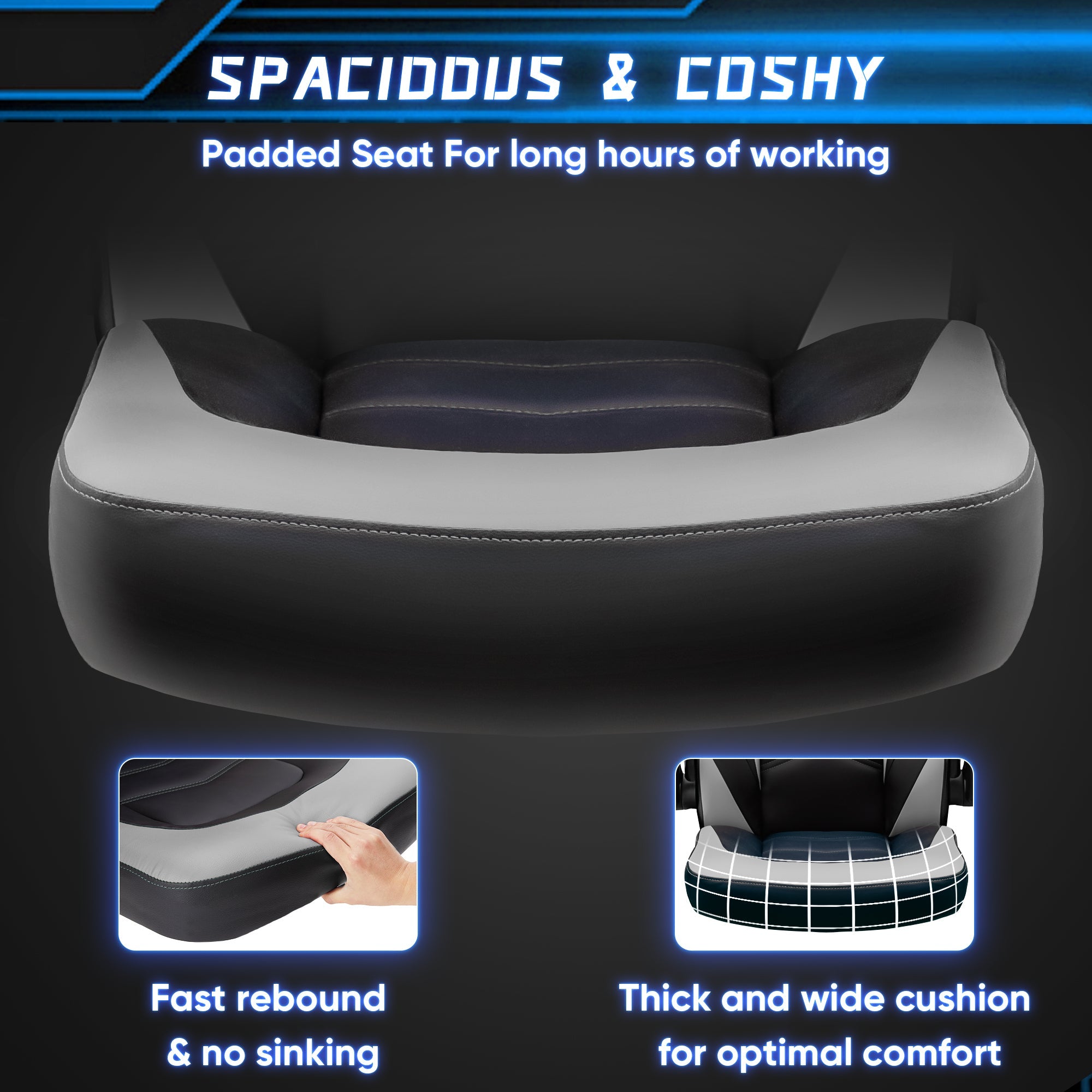 Gaming Chair - Ergonomic PU Leather Computer Chair-American Furniture Outlet