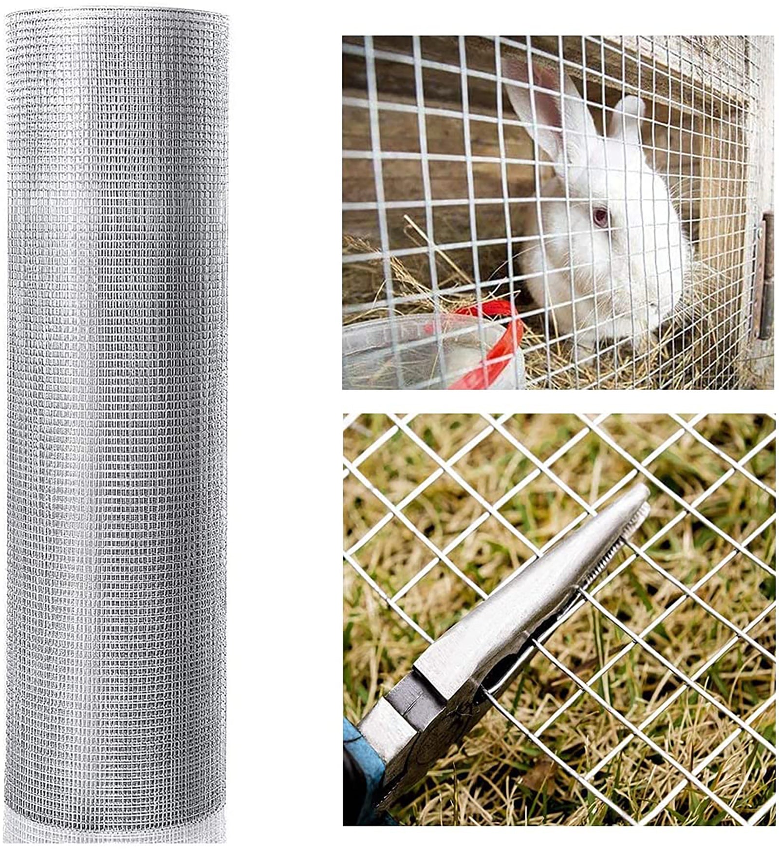 Gauge Hardware Cloth Welded Cage Wire: Chicken Fence Mesh Rolls, Square Chicken Wire Netting for Raised Garden, Rabbit Fence, Snake Fencing, Rodent Control-American Furniture Outlet