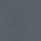 Blue-gray leather upholstery fabric swatch with textured grain surface