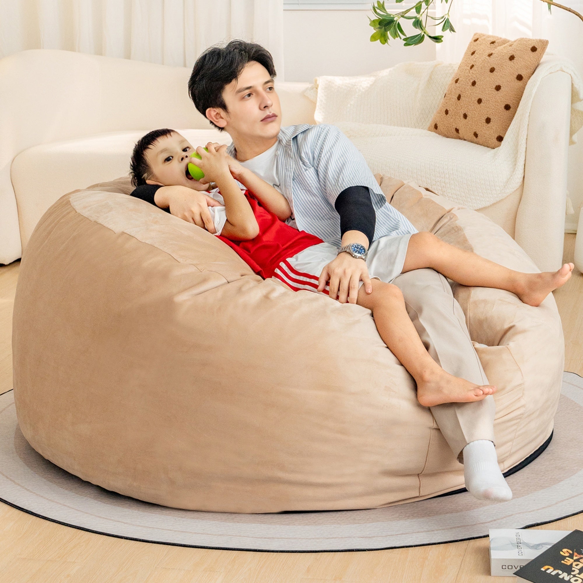 Giant 5' Memory Foam Bean Bag Chair - Microfiber Cover-American Furniture Outlet