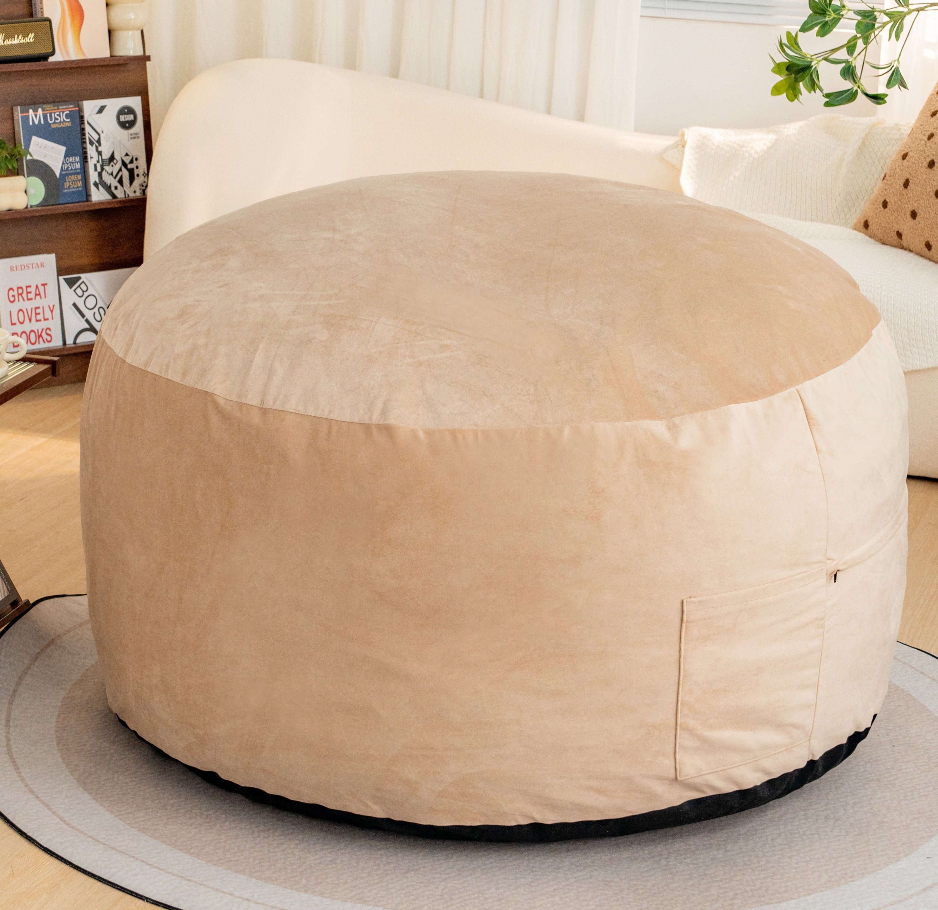 Giant 5' Memory Foam Bean Bag Chair - Microfiber Cover-American Furniture Outlet