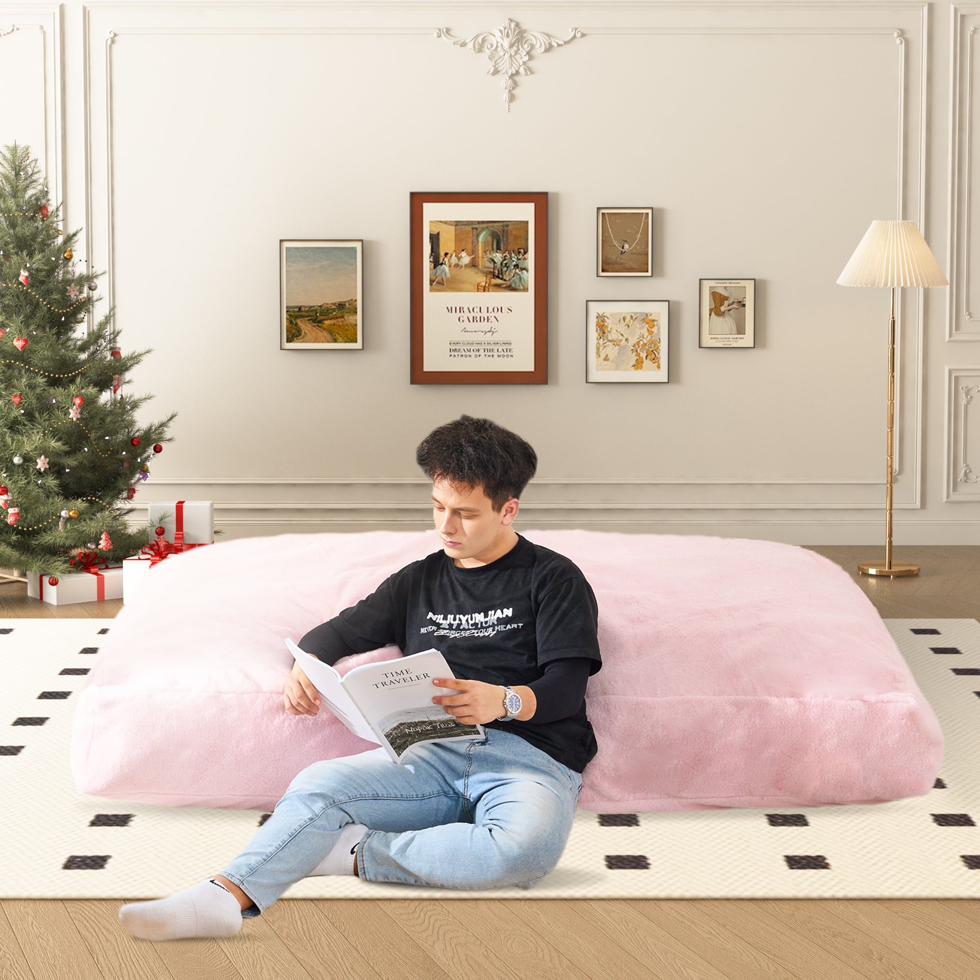 Giant Bean Bag Chair Bed - Floor Mattress Sofa-American Furniture Outlet
