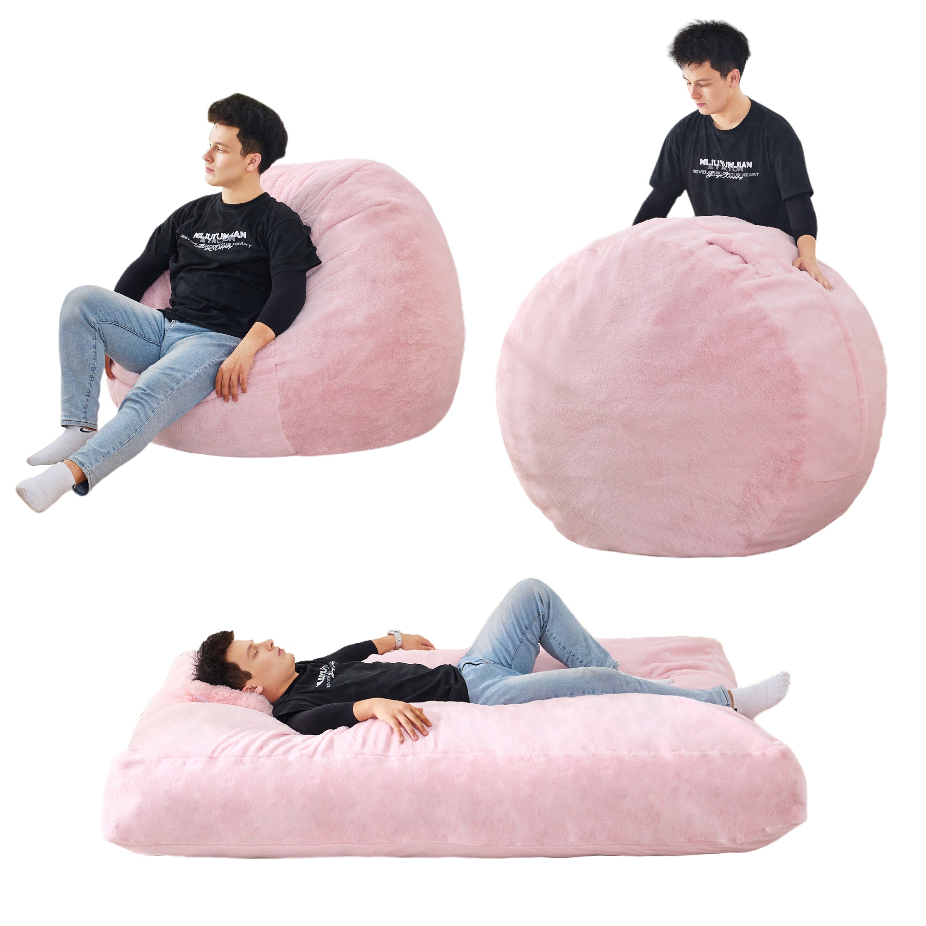 Giant Bean Bag Chair Bed - Floor Mattress Sofa-American Furniture Outlet