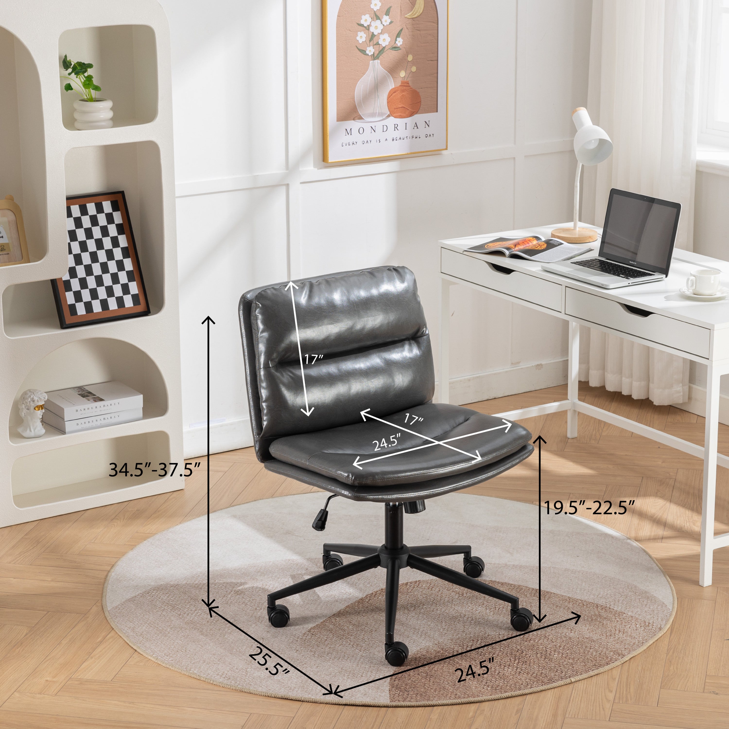 Gray Office Chair-American Furniture Outlet