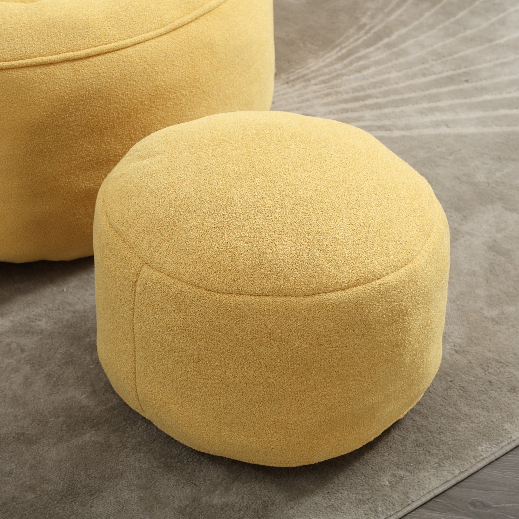 High Pressure Foam Bean Bag Chair with Footrest-American Furniture Outlet