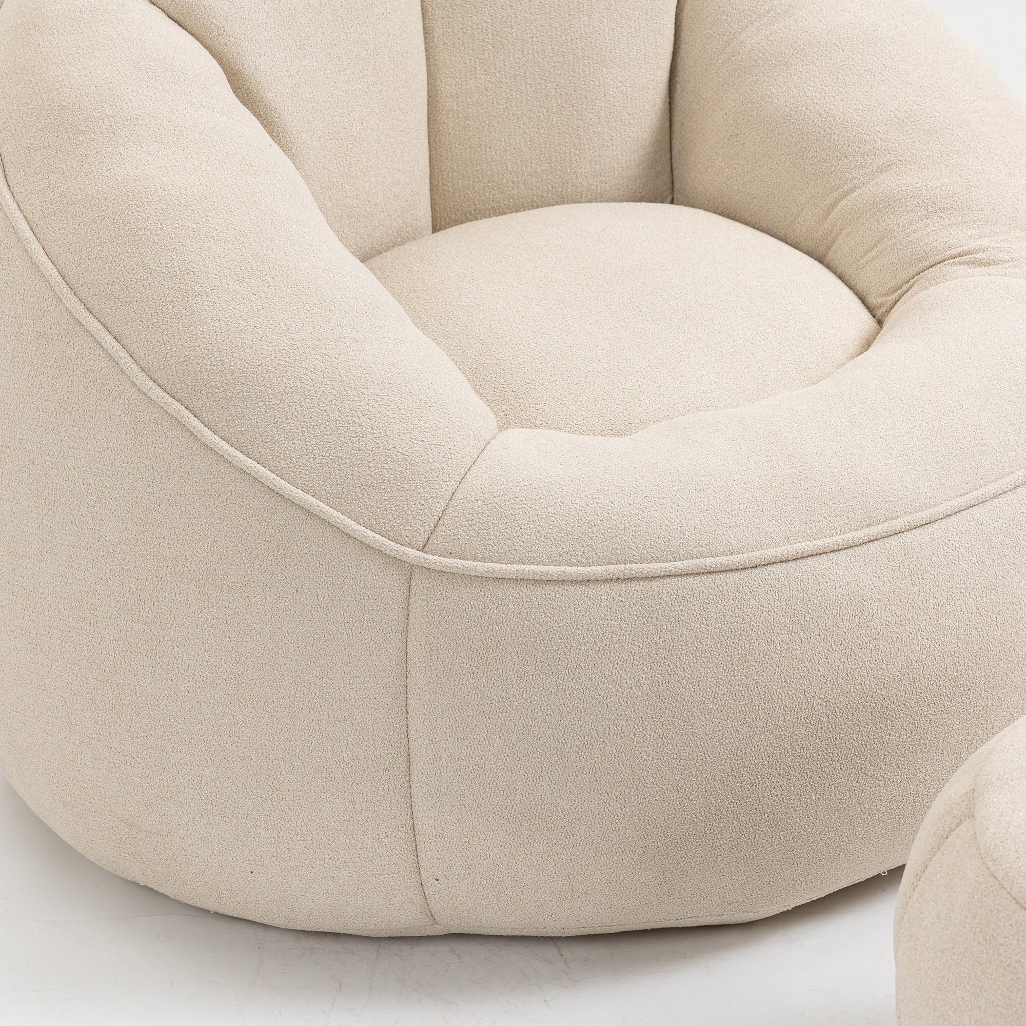 High Pressure Foam Bean Bag Chair with Footrest-American Furniture Outlet