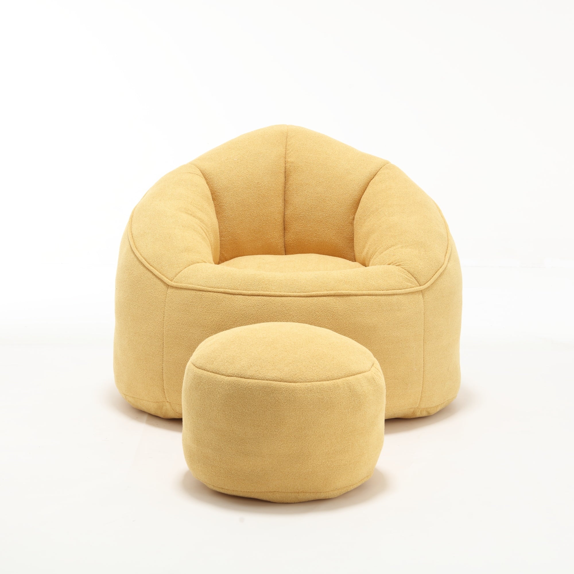 High Pressure Foam Bean Bag Chair with Footrest-American Furniture Outlet