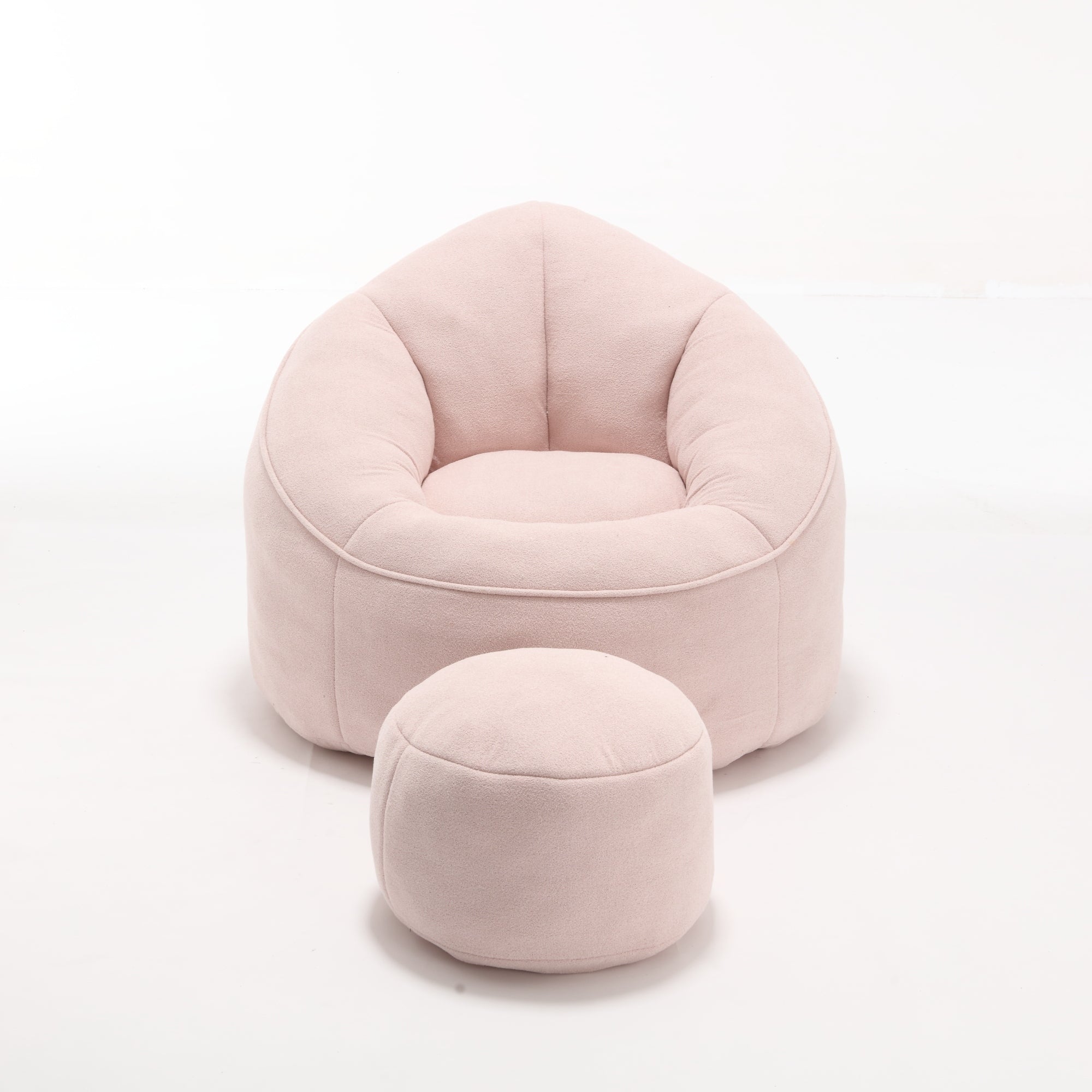 High Pressure Foam Bean Bag Chair with Footrest-American Furniture Outlet