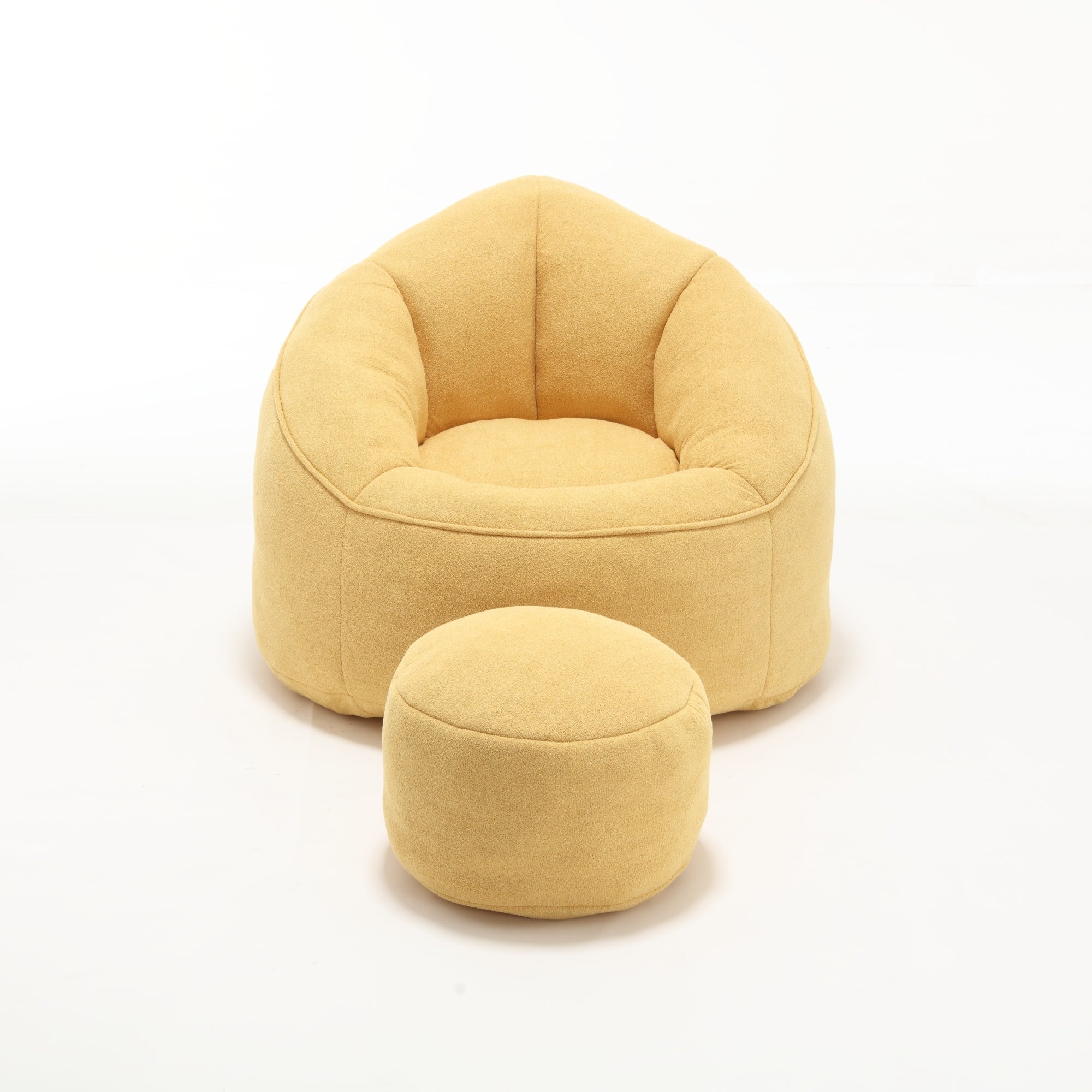 High Pressure Foam Bean Bag Chair with Footrest-American Furniture Outlet