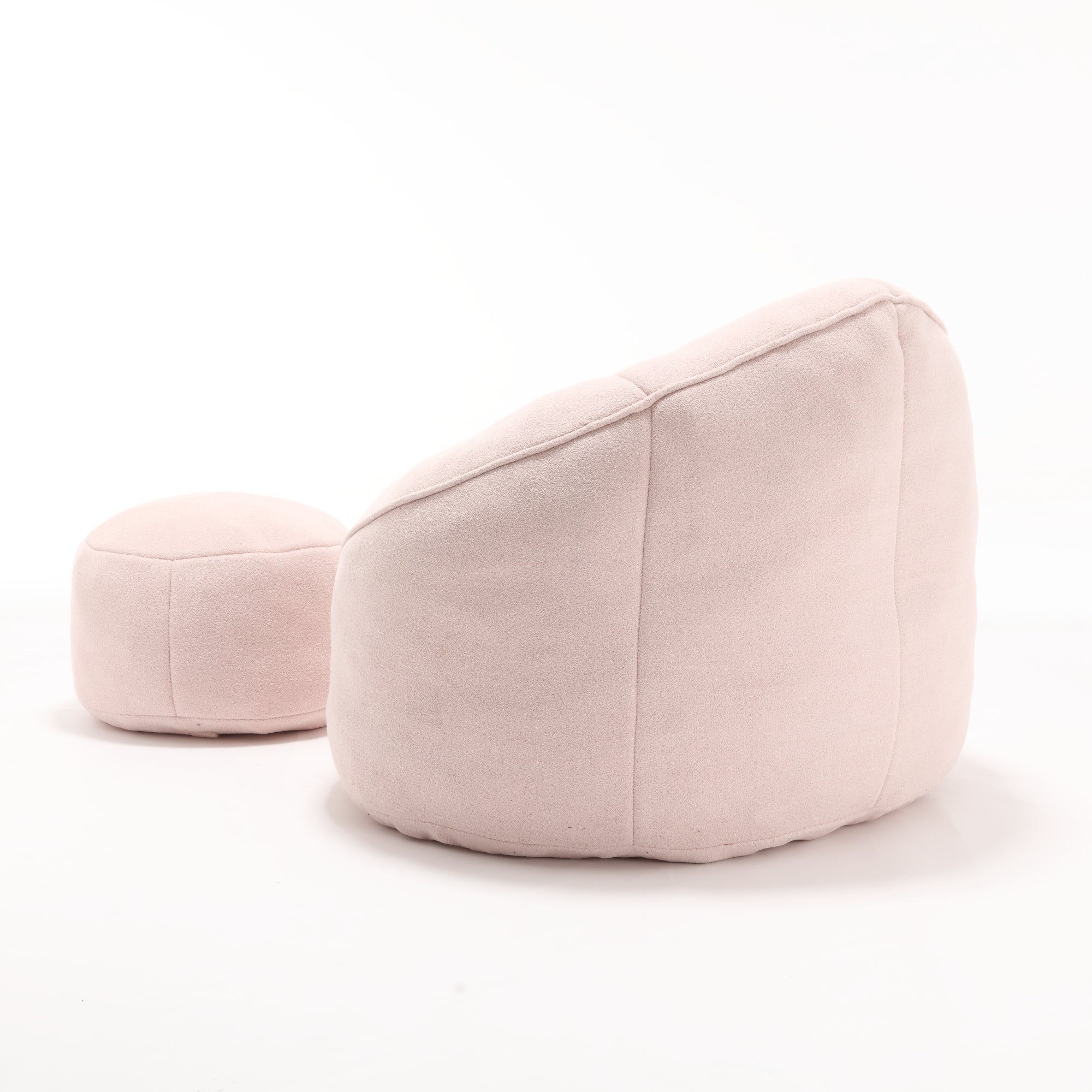 High Pressure Foam Bean Bag Chair with Footrest-American Furniture Outlet