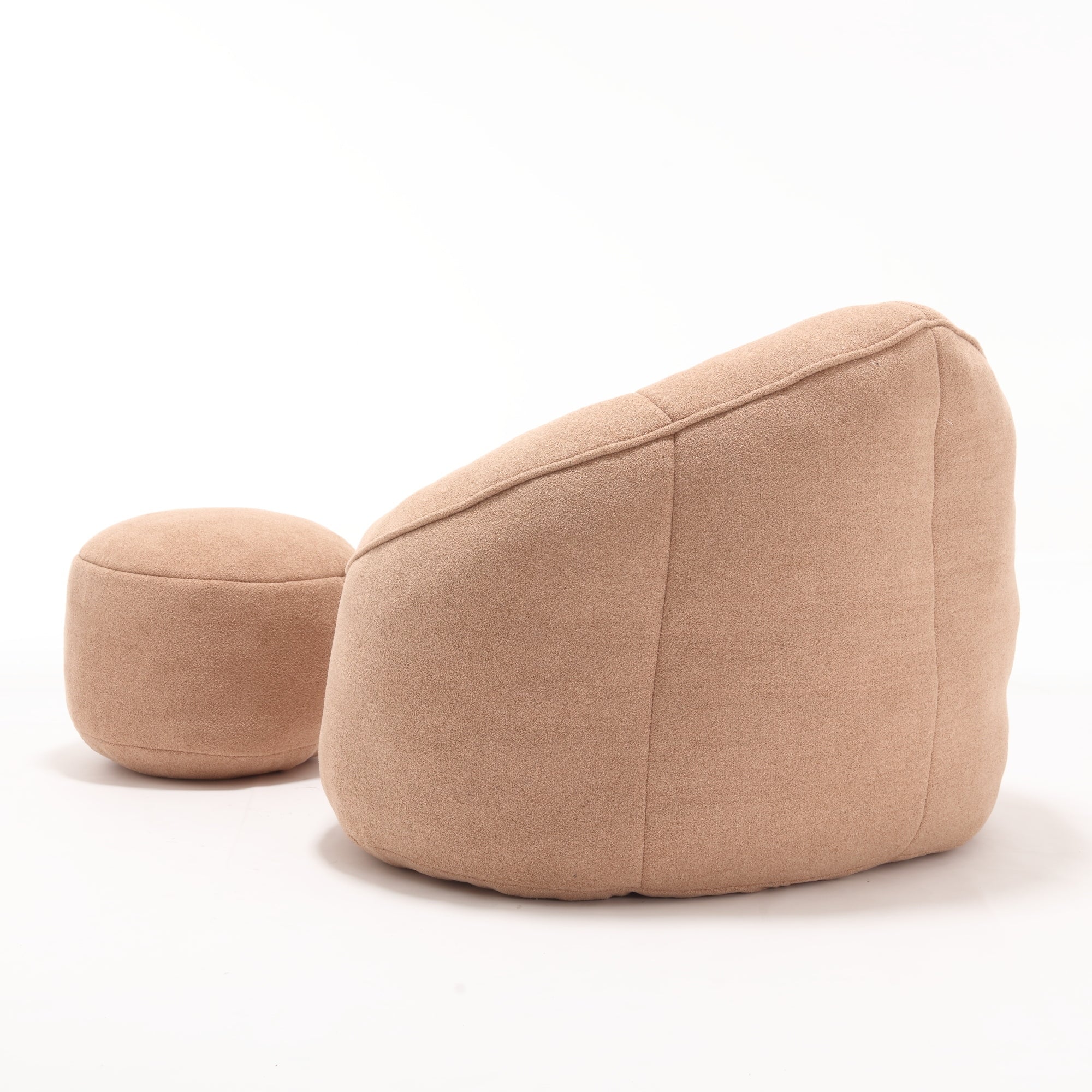 High Pressure Foam Bean Bag Chair with Footrest-American Furniture Outlet