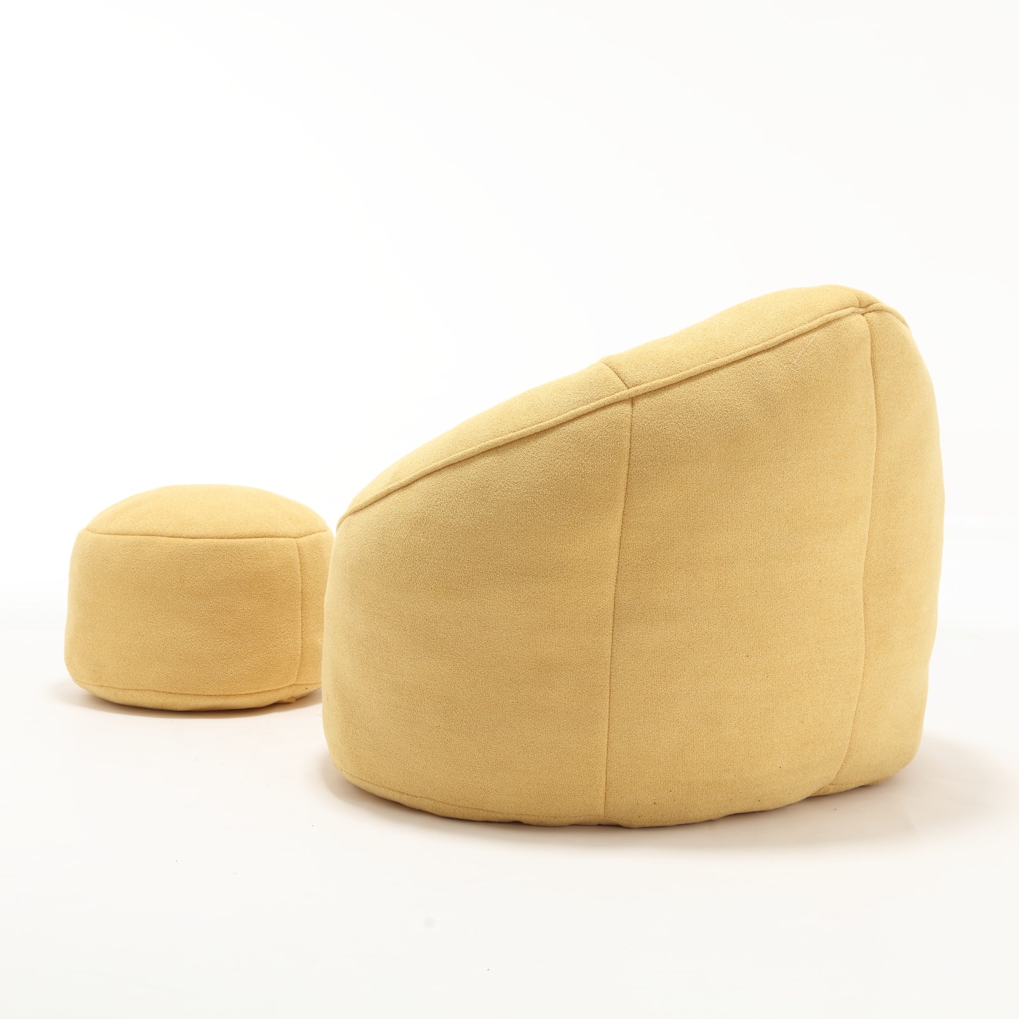 High Pressure Foam Bean Bag Chair with Footrest-American Furniture Outlet