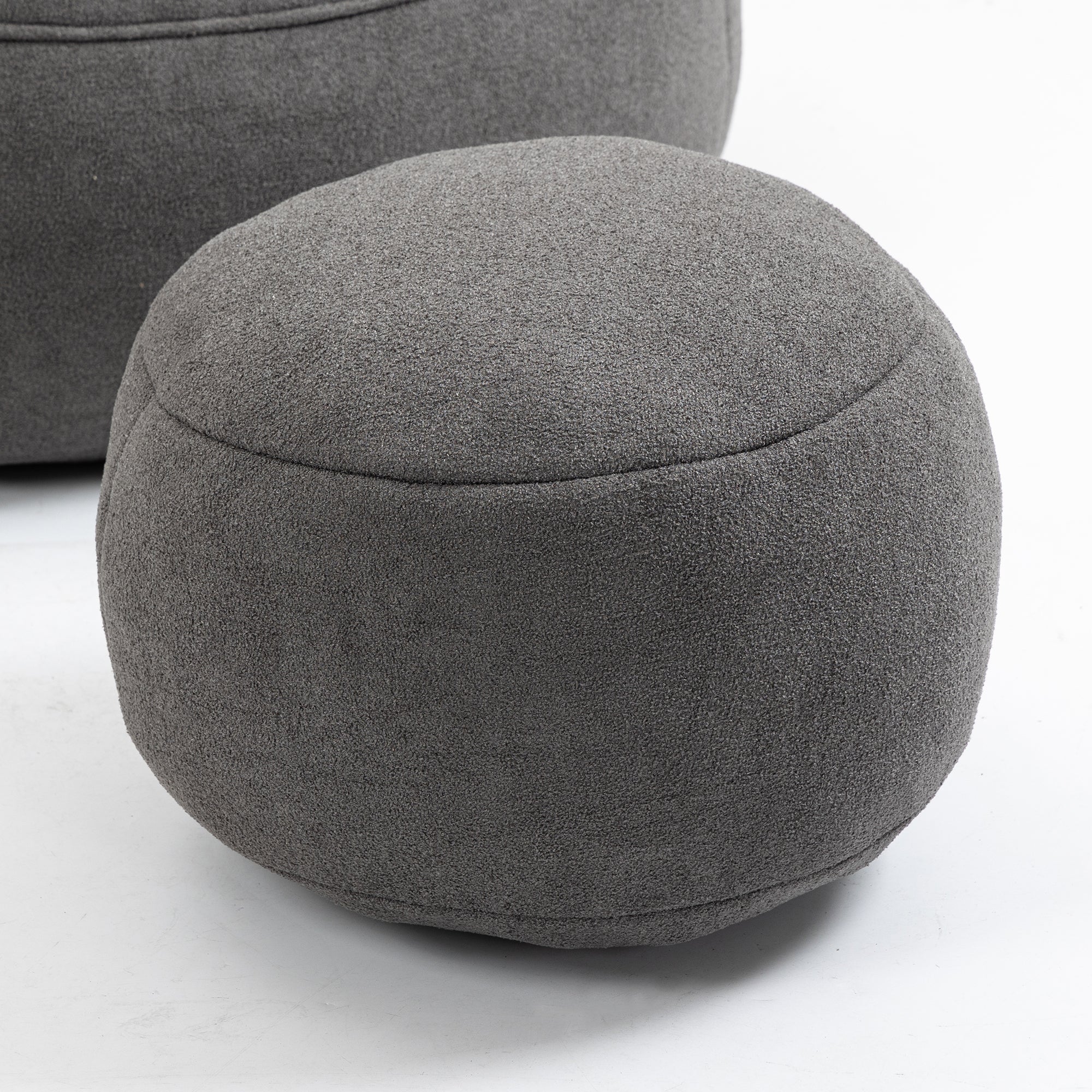 High Pressure Foam Bean Bag Chair with Footrest-American Furniture Outlet