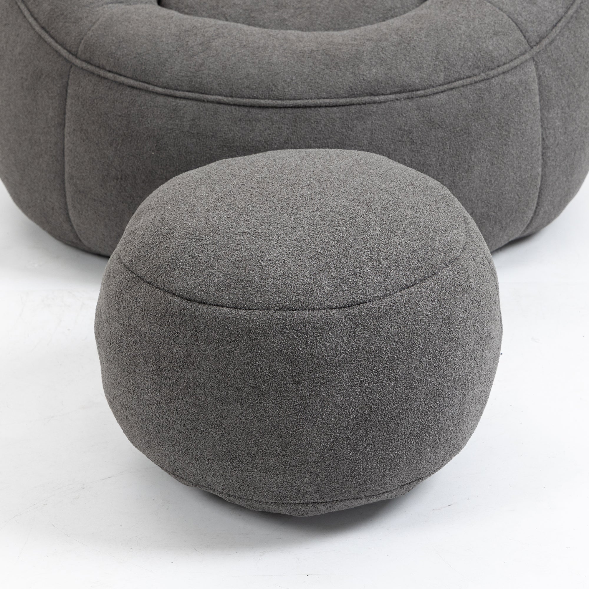 High Pressure Foam Bean Bag Chair with Footrest-American Furniture Outlet