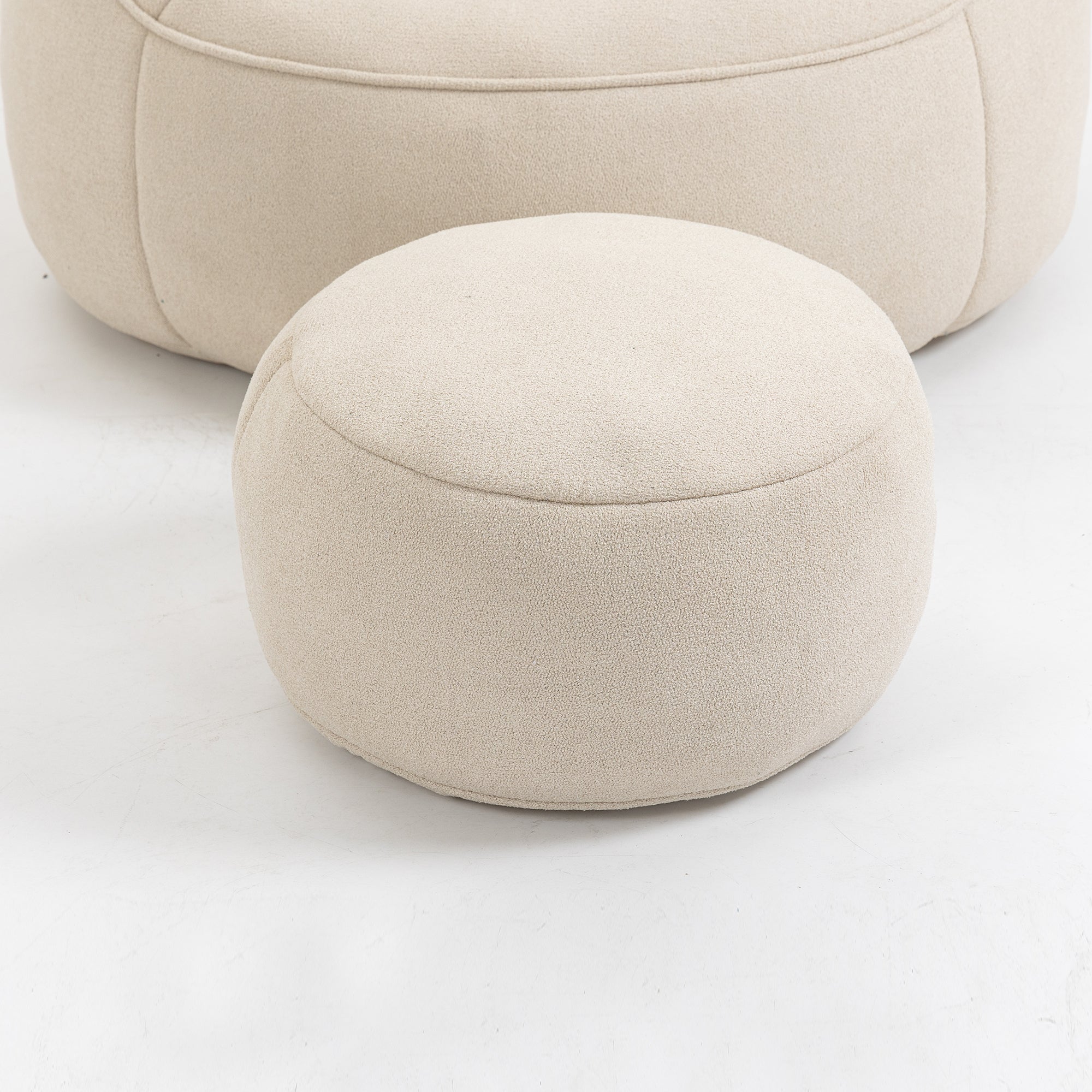 High Pressure Foam Bean Bag Chair with Footrest-American Furniture Outlet