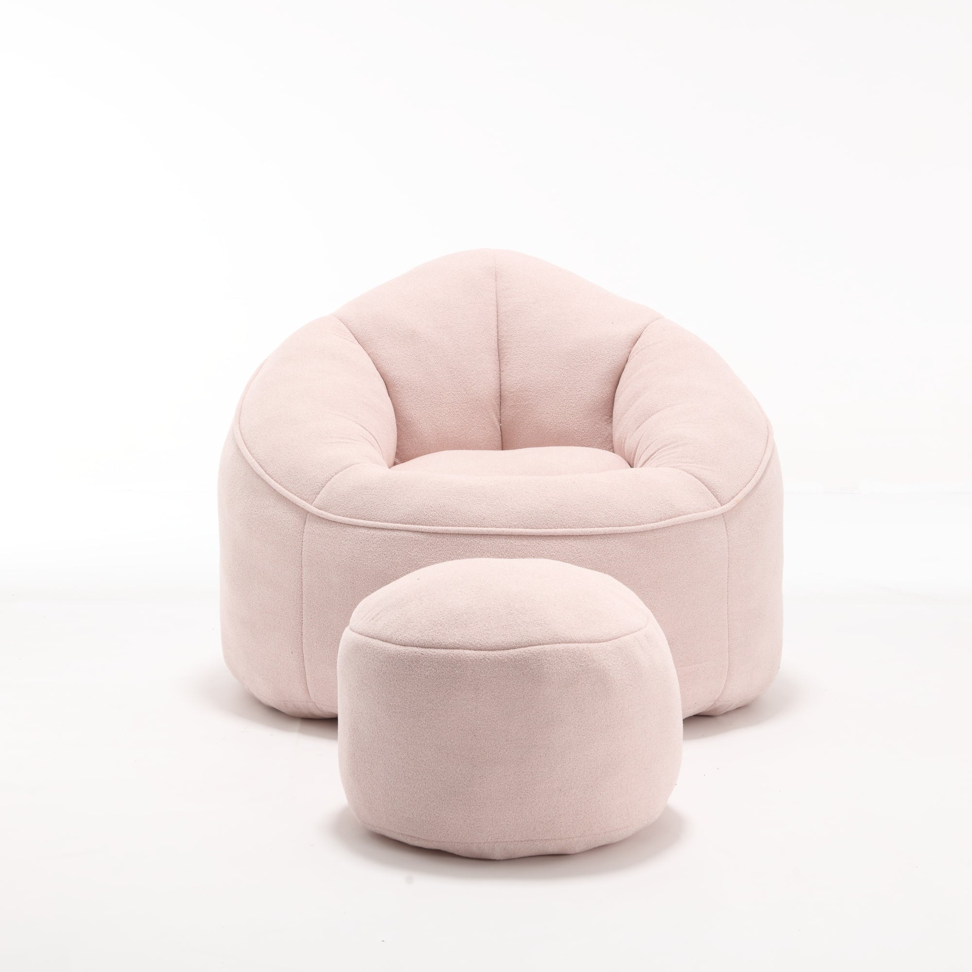 High Pressure Foam Bean Bag Chair with Footrest-American Furniture Outlet