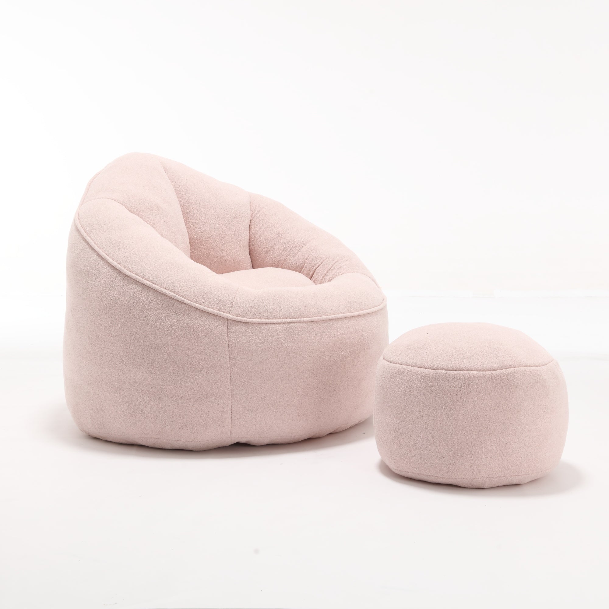 High Pressure Foam Bean Bag Chair with Footrest-American Furniture Outlet