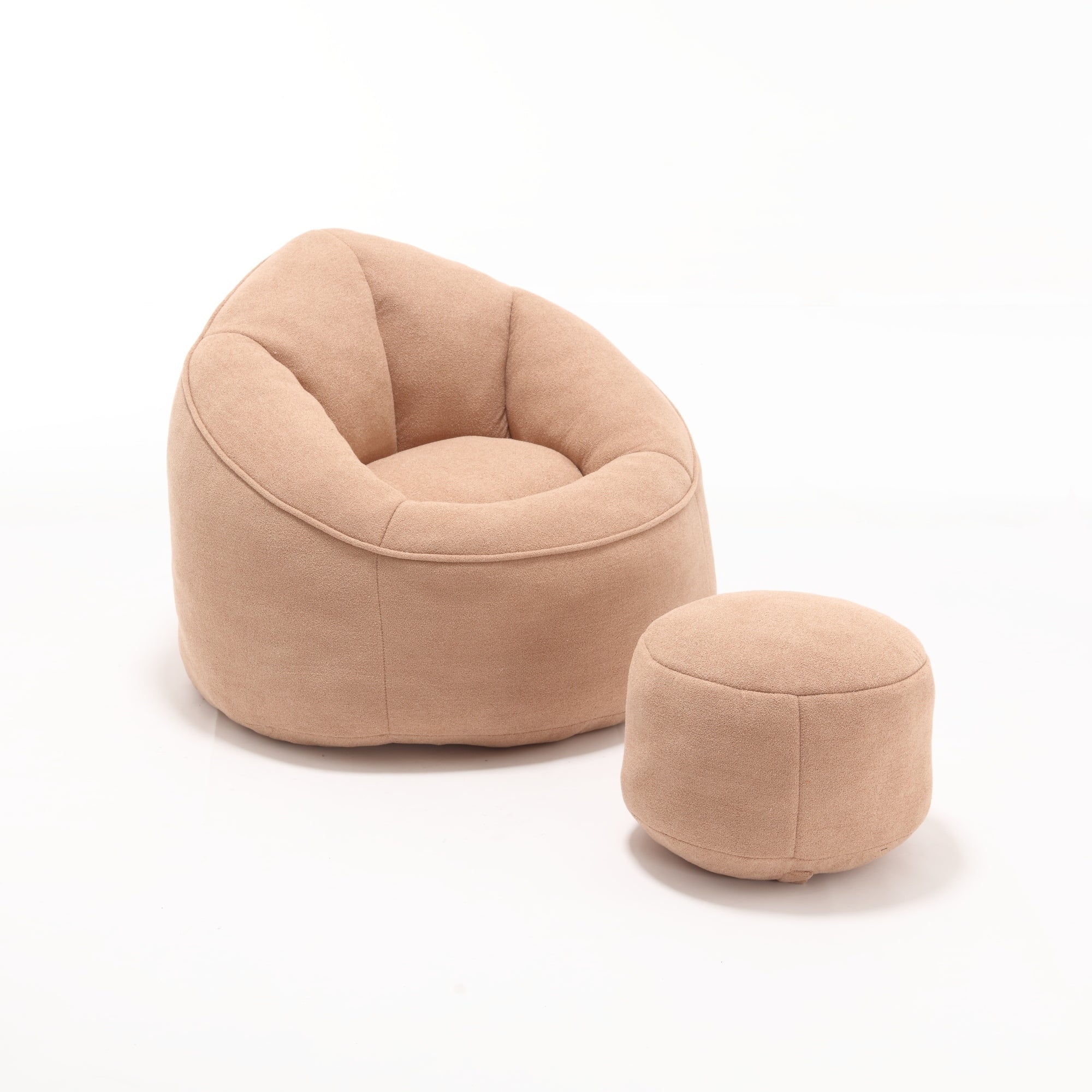 High Pressure Foam Bean Bag Chair with Footrest-American Furniture Outlet