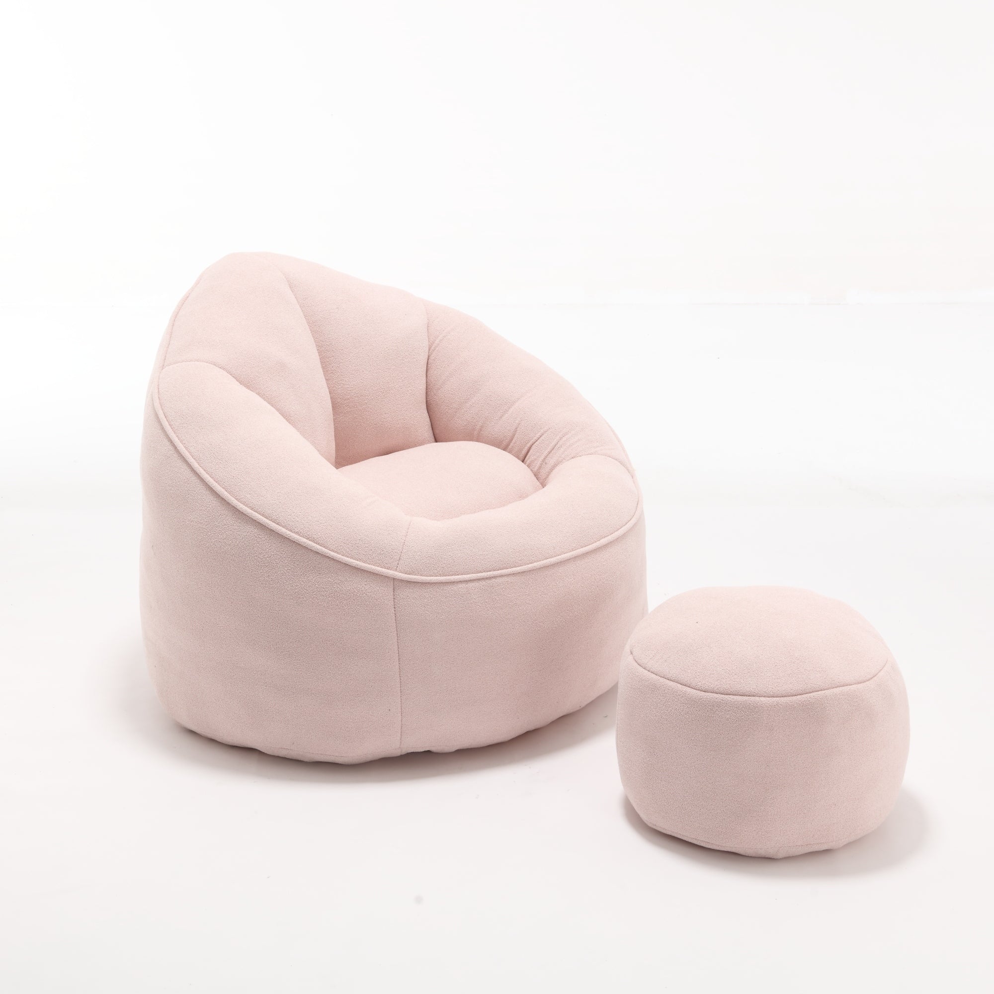 High Pressure Foam Bean Bag Chair with Footrest-American Furniture Outlet