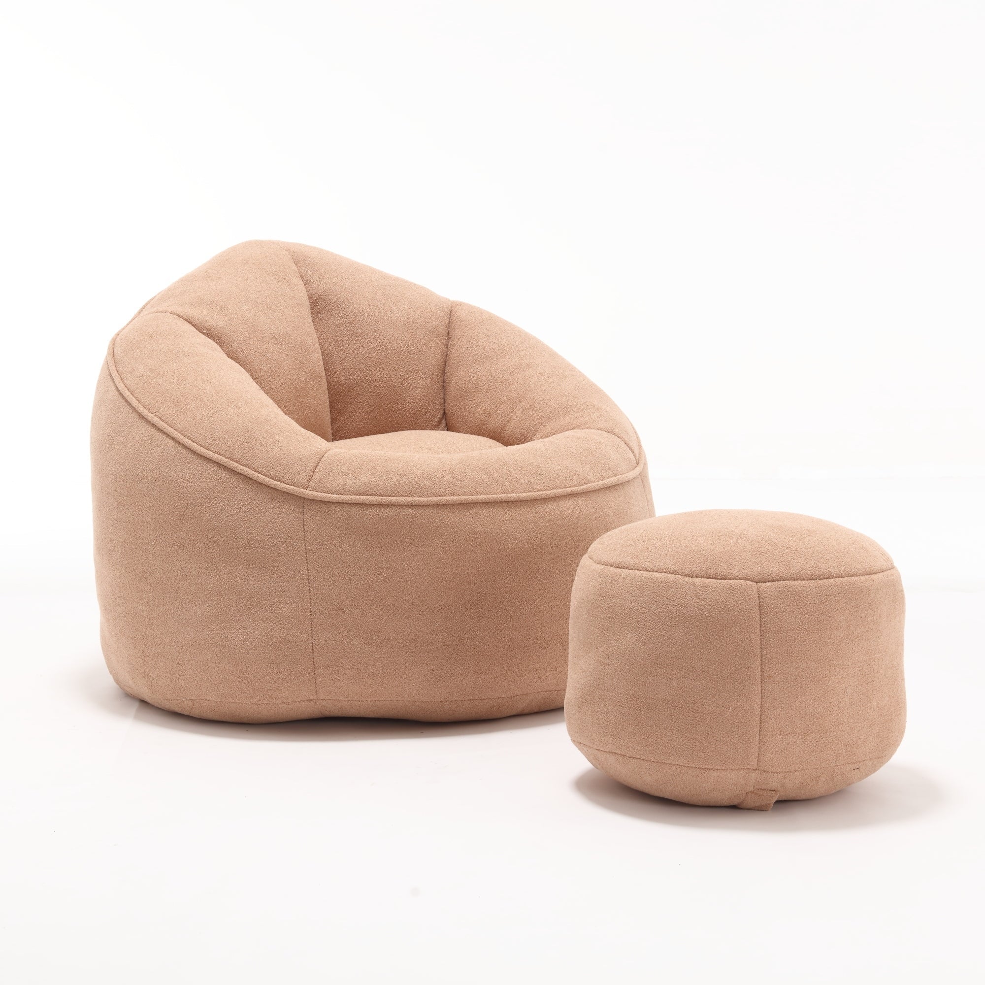 High Pressure Foam Bean Bag Chair with Footrest-American Furniture Outlet