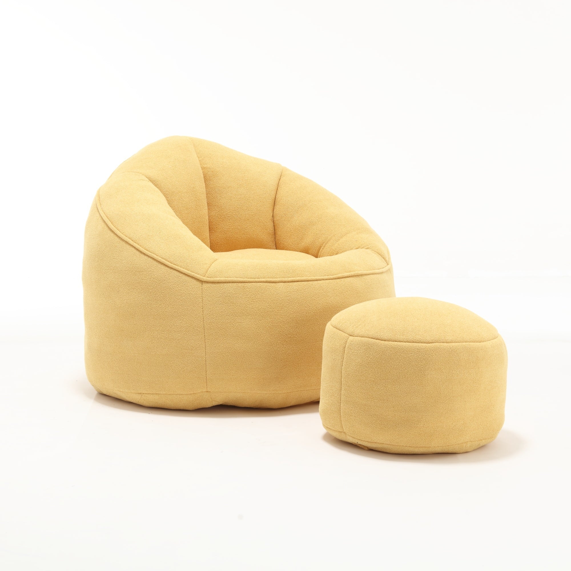 High Pressure Foam Bean Bag Chair with Footrest-American Furniture Outlet