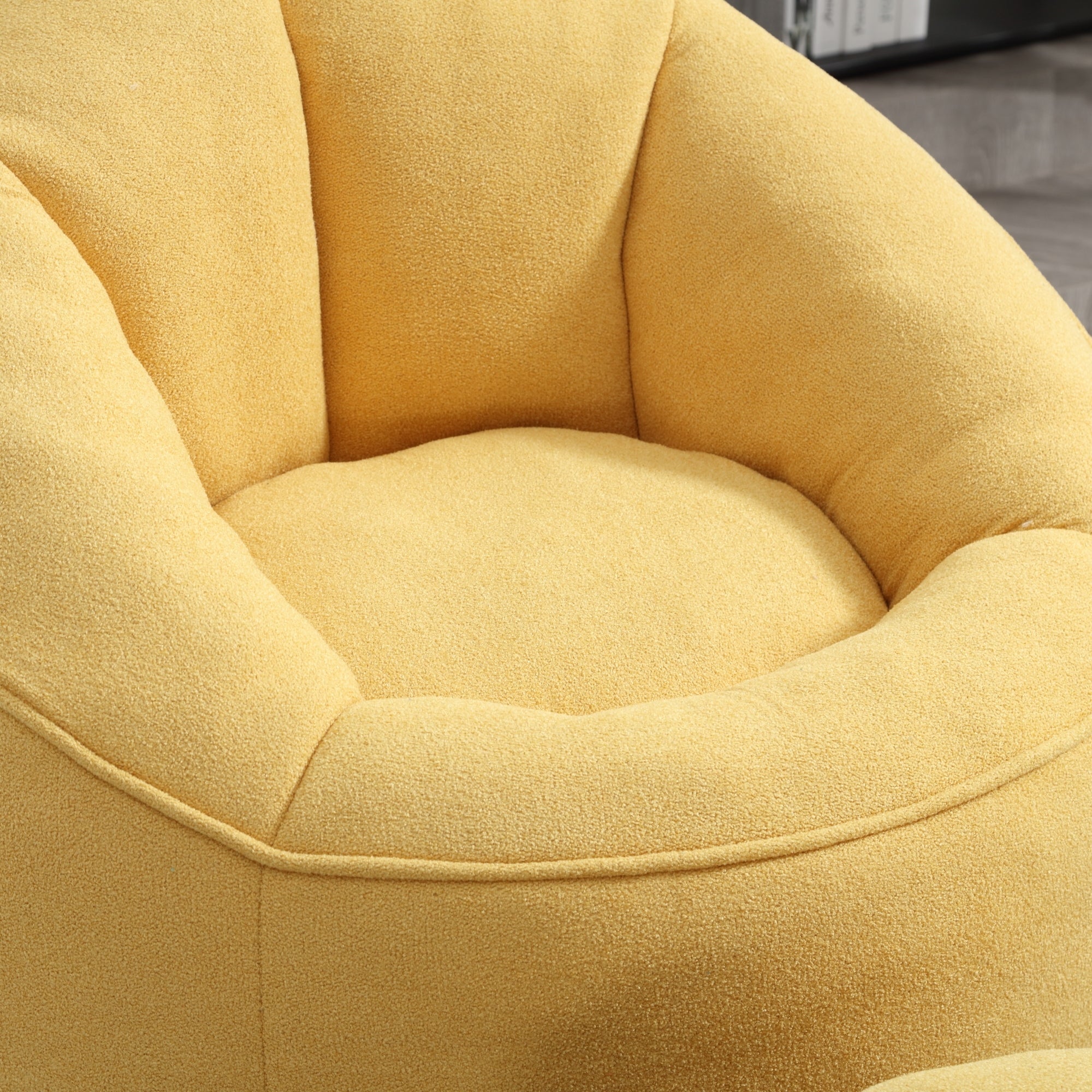 High Pressure Foam Bean Bag Chair with Footrest-American Furniture Outlet