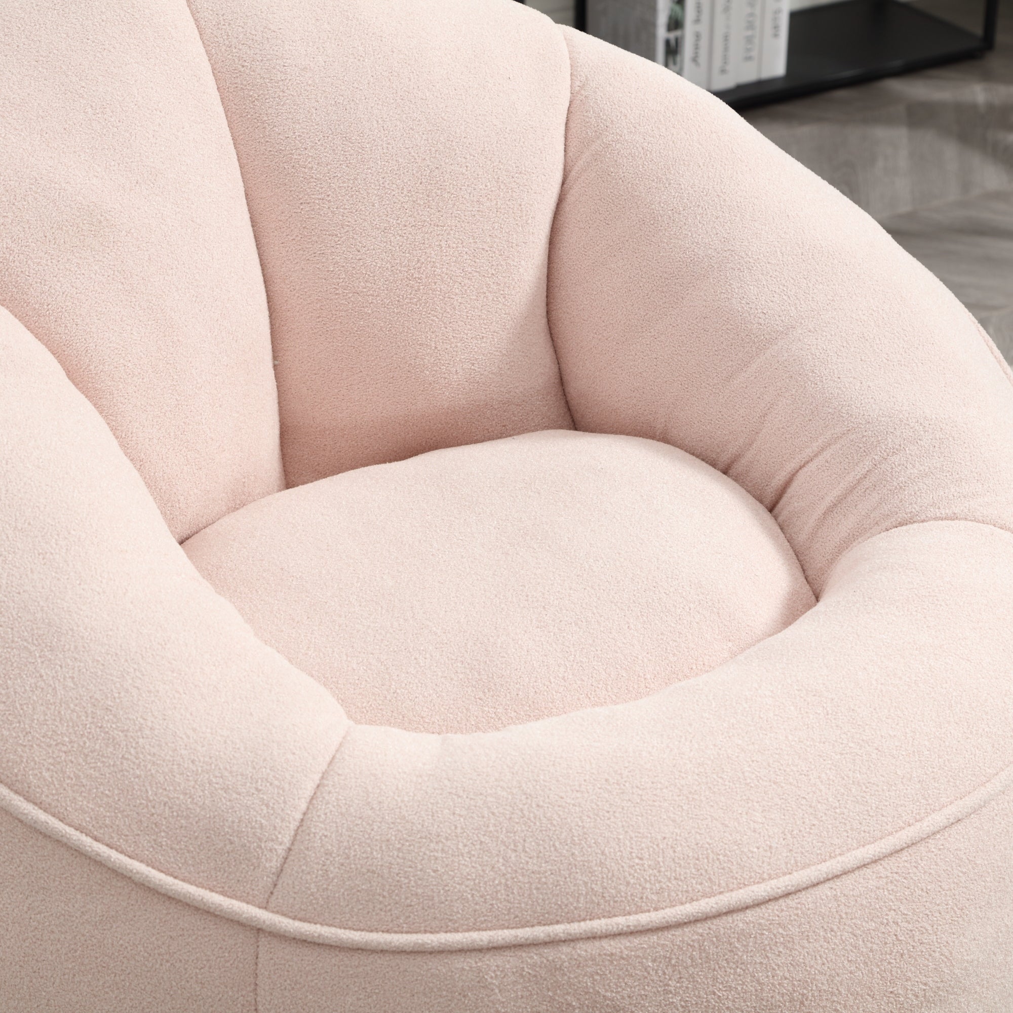 High Pressure Foam Bean Bag Chair with Footrest-American Furniture Outlet