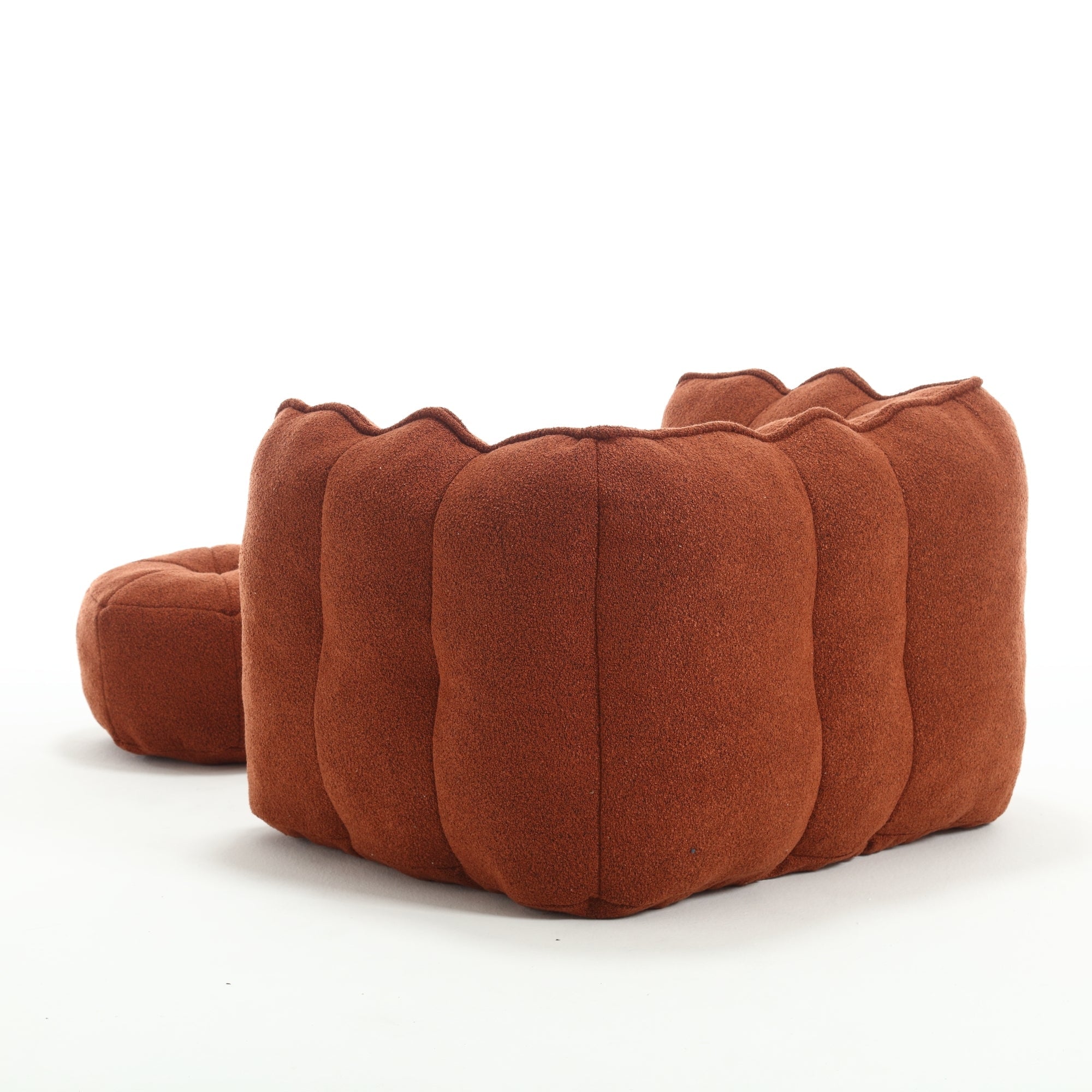 High Resilient Foam Bean Bag Chair with Footstool-American Furniture Outlet